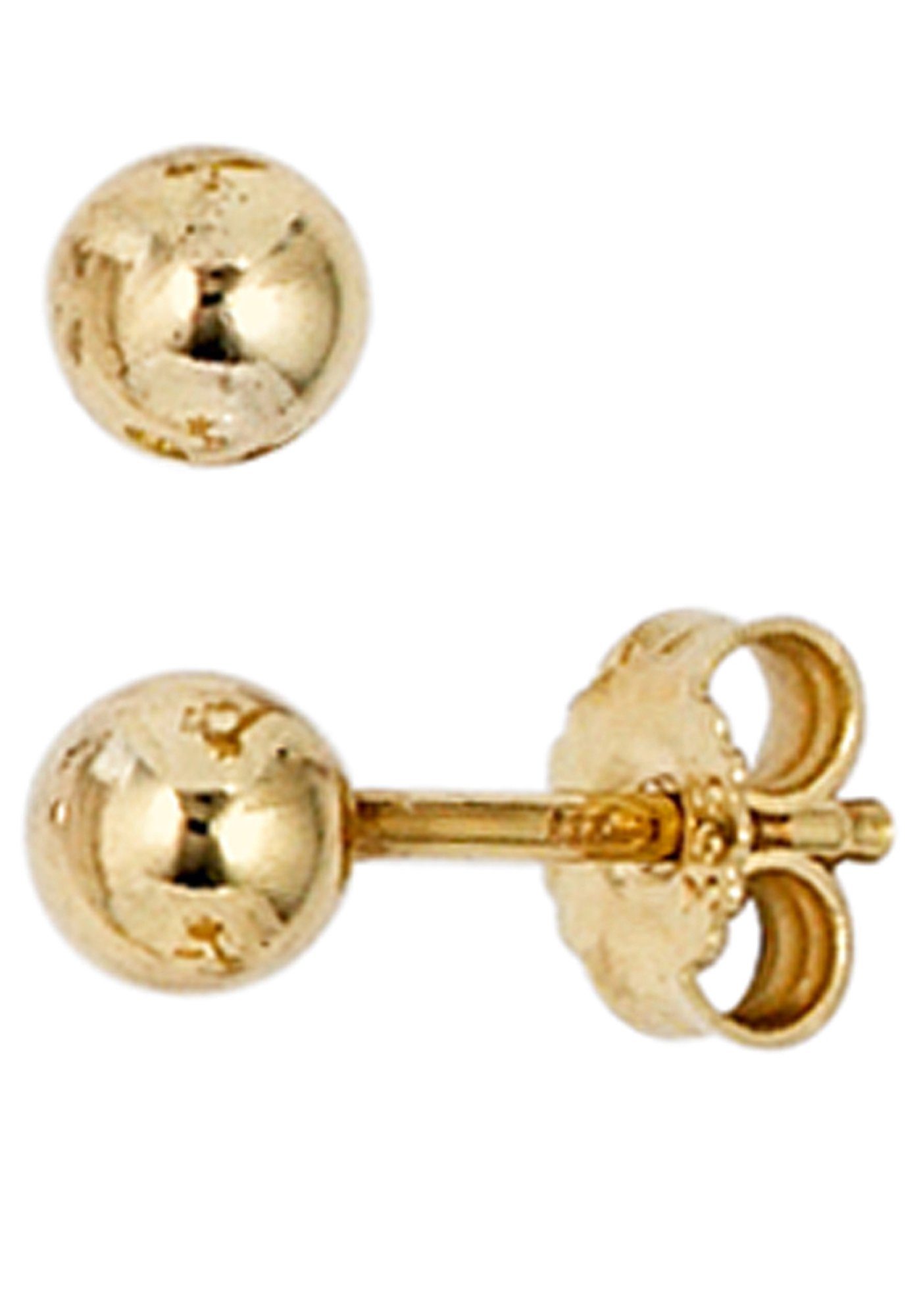 JOBO Paar Ohrstecker Kugel, 333 Gold 4 mm