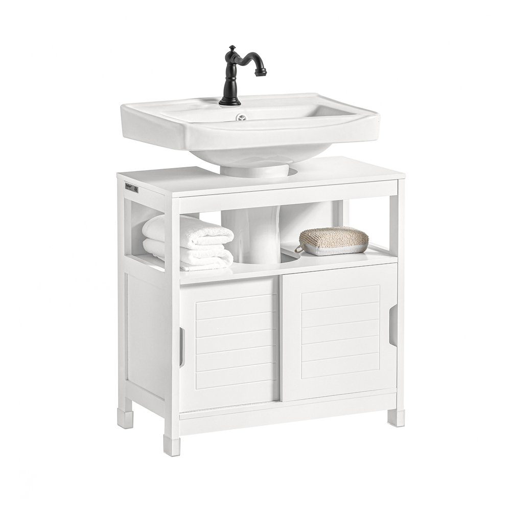 SoBuy Waschbeckenunterschrank FRG128 Badezimmerschrank mit 2 günstig online kaufen