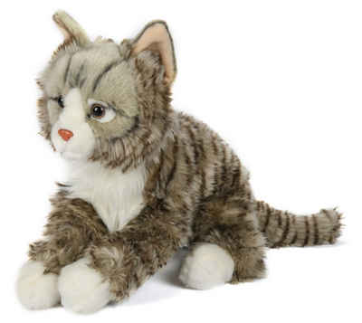 Uni-Toys Kuscheltier Norwegische Waldkatze - 46 cm (Länge) - Plüsch-Katze - Plüschtier, zu 100 % recyceltes Füllmaterial