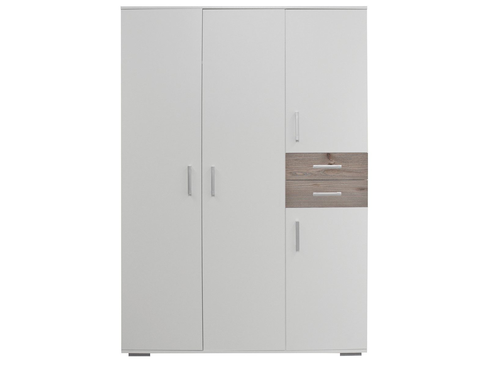 Storado Kleiderschrank STORADO Sienna Kleiderschrank 20062 Der Kleiderschrank STORADO Sienna (132x189x54 cm) in Weiß Mattlack.