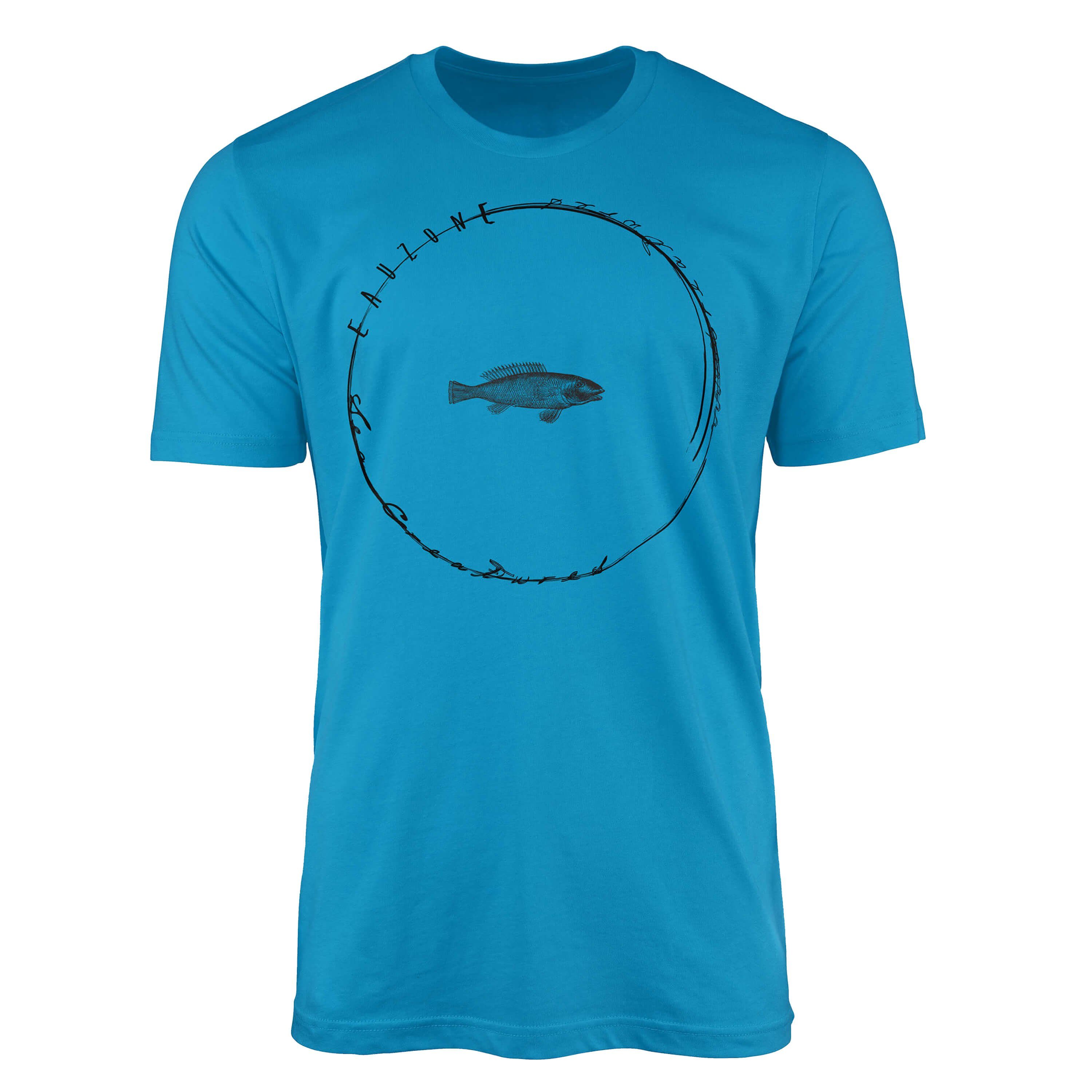 feine Schnitt Art 004 - Creatures, und T-Shirt / Sea Tiefsee Sea Sinus Fische T-Shirt Struktur Serie: sportlicher Atoll