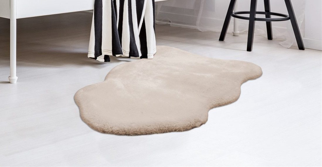 Arte Espina Fellteppich Rabbit 200, fellförmig, günstig online kaufen