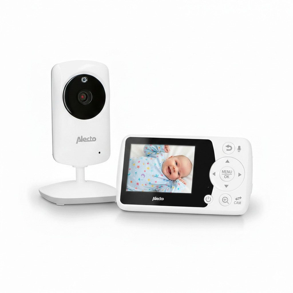 Alecto Video-Babyphone BO64, 1-tlg., Kamera-Babyphone, Gegensprechfunktion, Temperatursensor, VOX-Steuerung