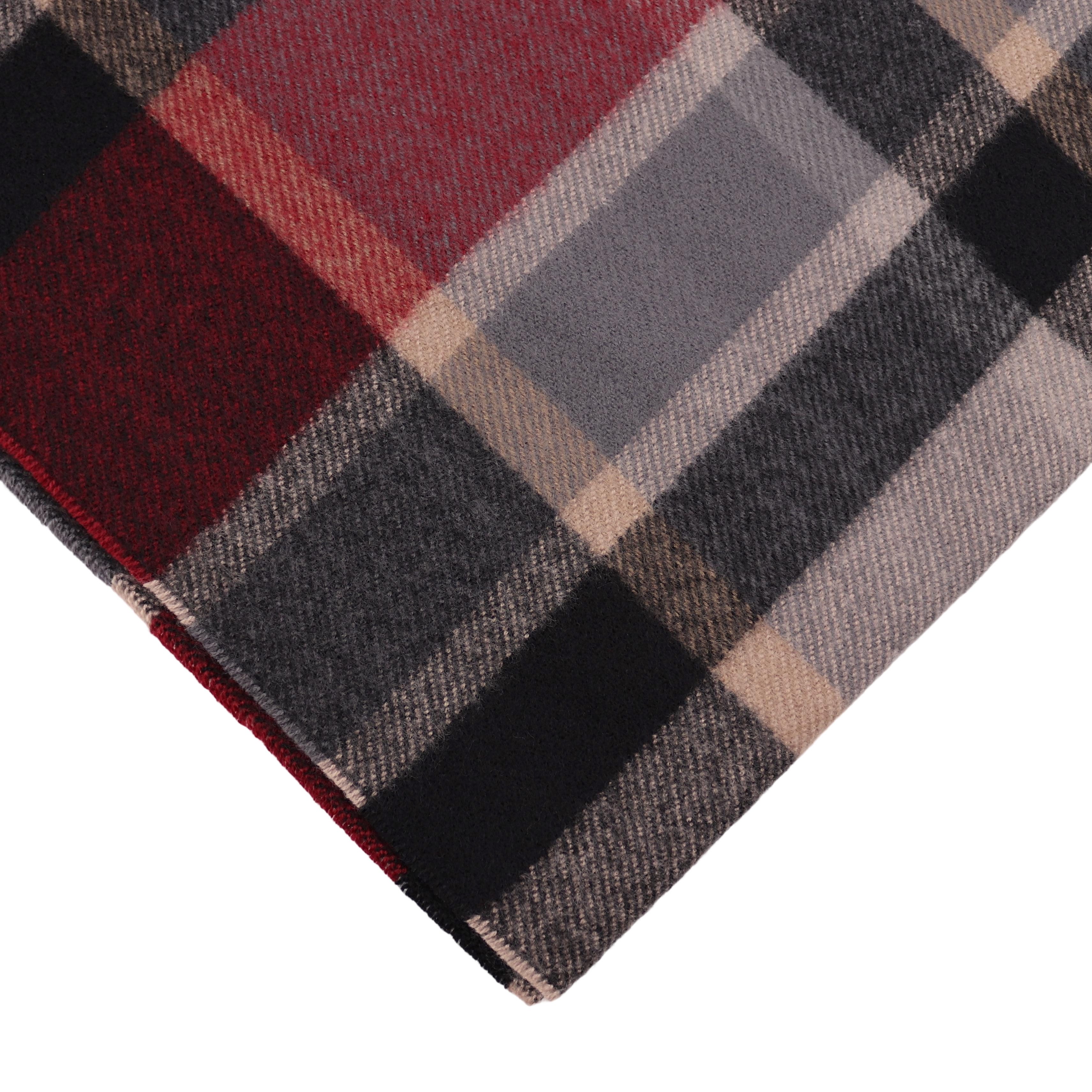 MIRROSI Modeschal Herrenschal kariert 36x180 cm – weicher Schal aus 100% Viskose, (angesagtes Karomuster, Neue Kollektion Herbst/Winter 2026), Männer Halstuch ideal für Herbst und Winter