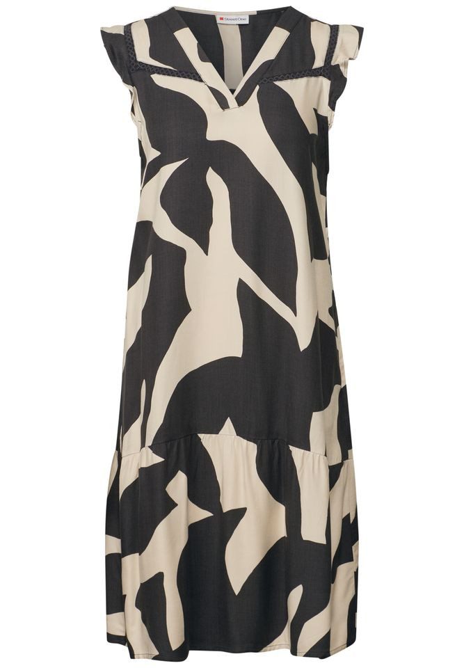 STREET ONE Midikleid – Ärmelloses Sommerkleid mit All-Over-Print günstig online kaufen