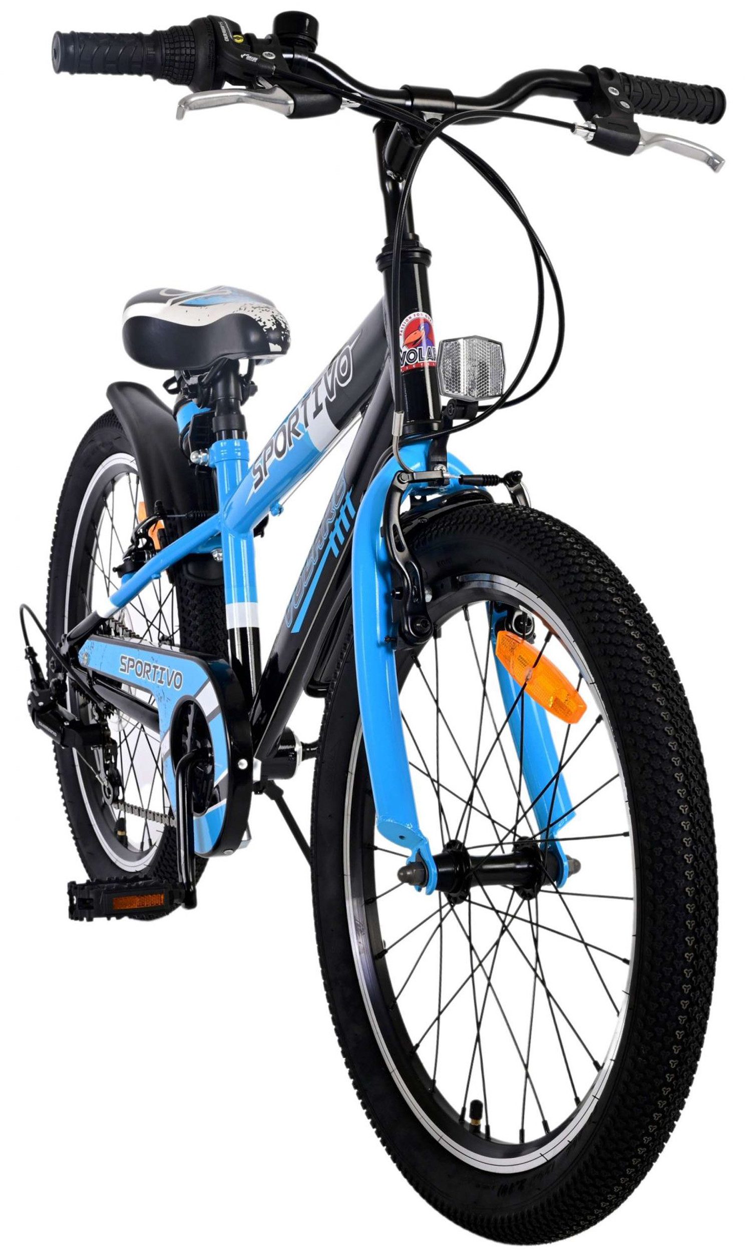 TPFSports Kinderfahrrad Volare Sportivo 20 Zoll mit 2x Handbremse, 7 Gang, (Jungsfahrrad - Jungen Kinderrad - 7 Gänge - Sicherheitsgriffe), Kinderfahrrad 20 Zoll - Jugend Fahrrad - Kinder Jugend Fahrrad