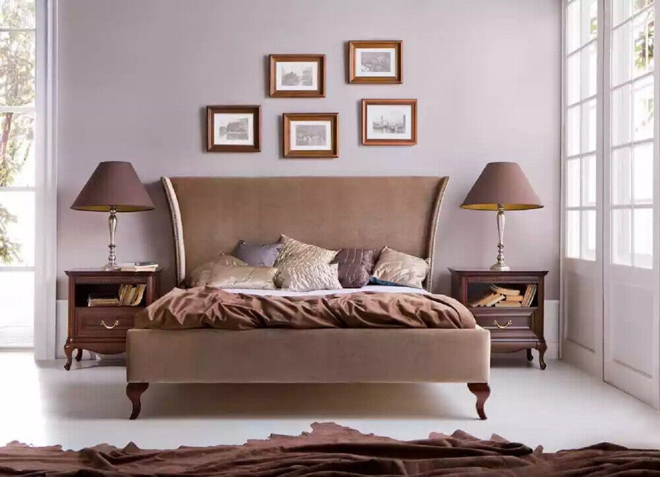 Holz Betten Neu Bett in Bett), (1-tlg., Hotel JVmoebel Made Luxus Möbel Polster Europe Design Bett Barock