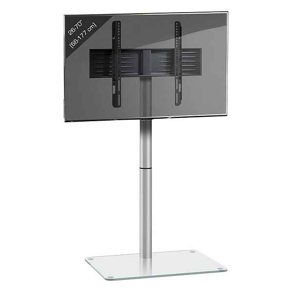 VCM TV Standfuß Alu Rack Fernseh Glas Alani TV-Ständer, (1-tlg)