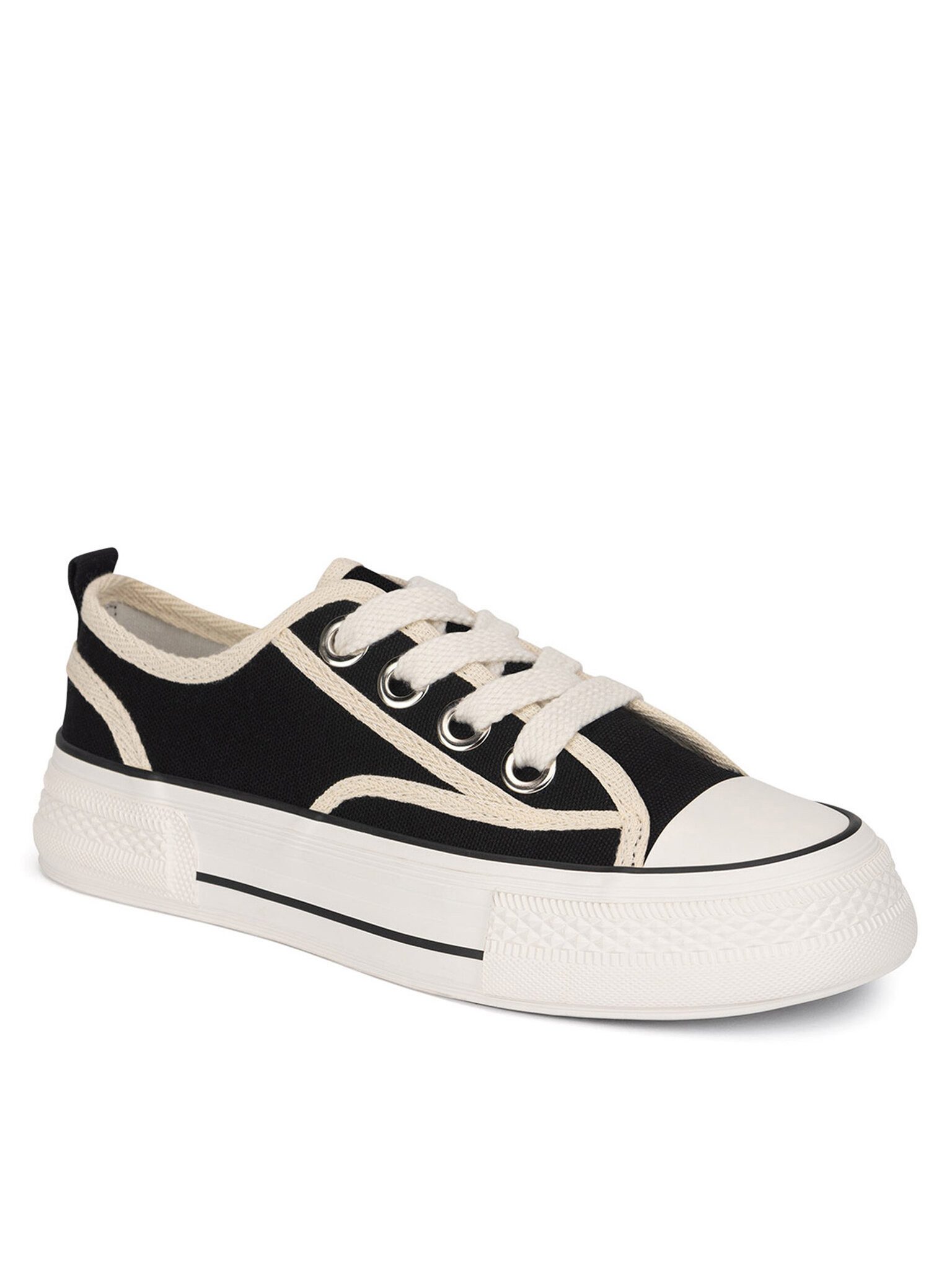 DeeZee DeeZee Sneakers aus Stoff Damen WFA2914-1 Schwarz Sneaker günstig online kaufen