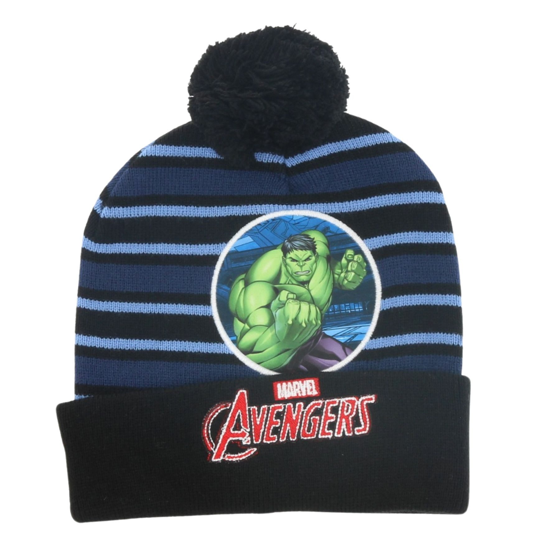 The AVENGERS Bommelmütze Wintermütze mit Bommel – Coole Onesize Mütze für Kinder