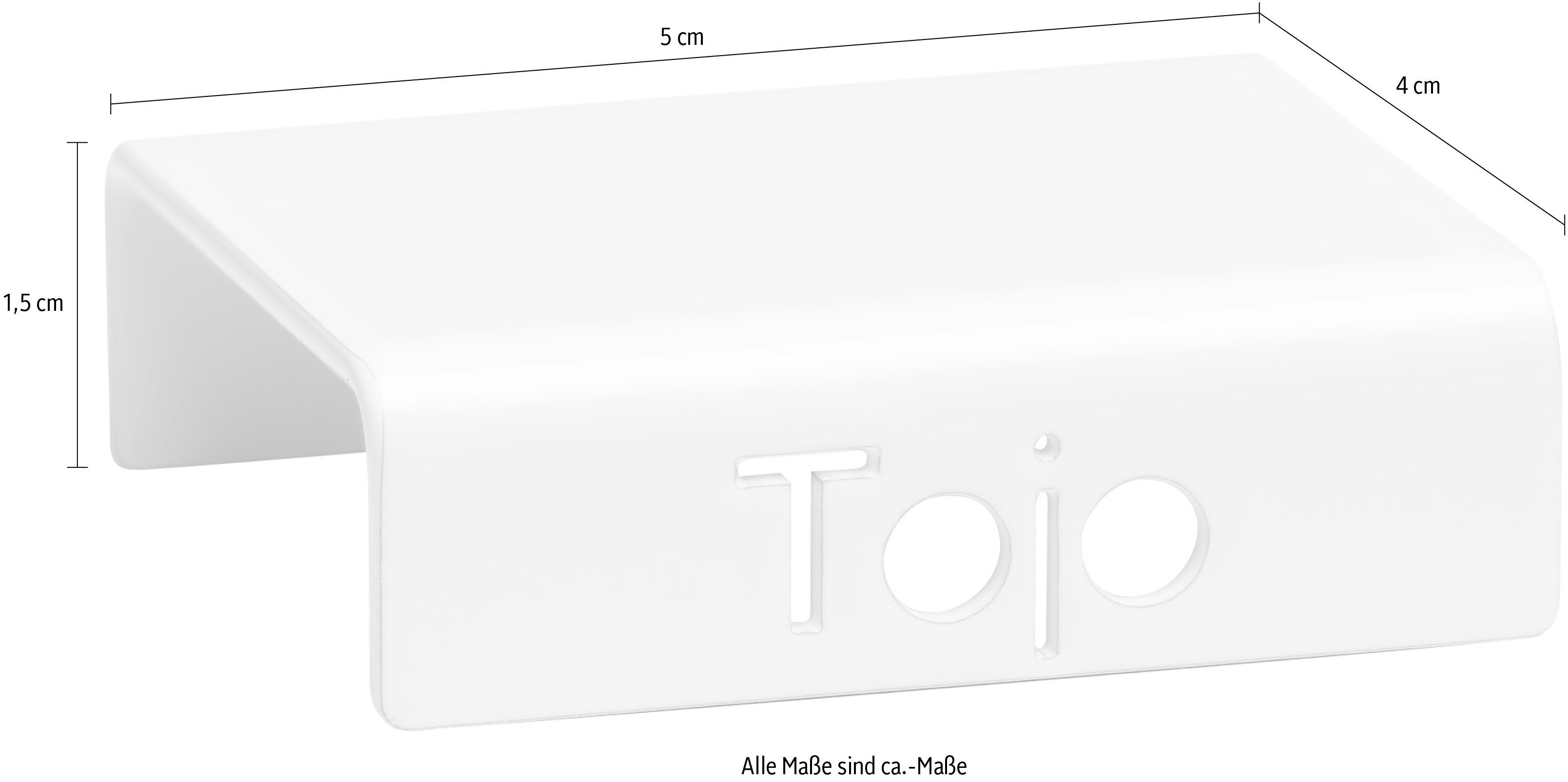 Tojo Griff clip (1-St), Regale die hochstabler weiß für