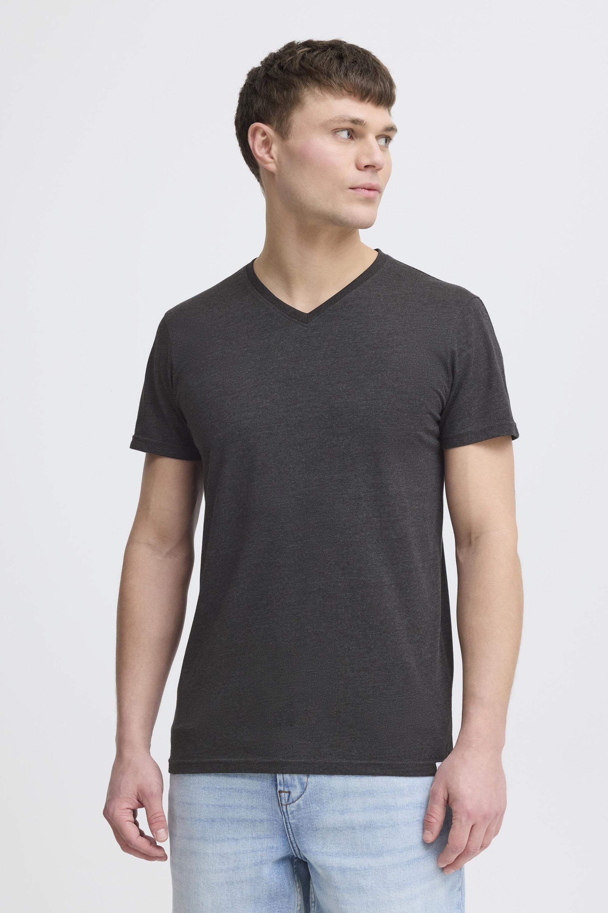 !Solid V-Shirt SDBedo Kurzarmshirt mit Melange günstig online kaufen