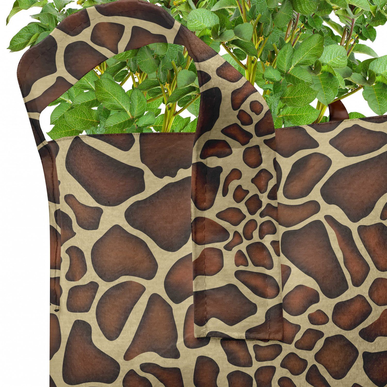 Giraffe Pflanzen, Haut-Muster hochleistungsfähig Pflanzkübel mit für Sambia Griffen Stofftöpfe Abakuhaus