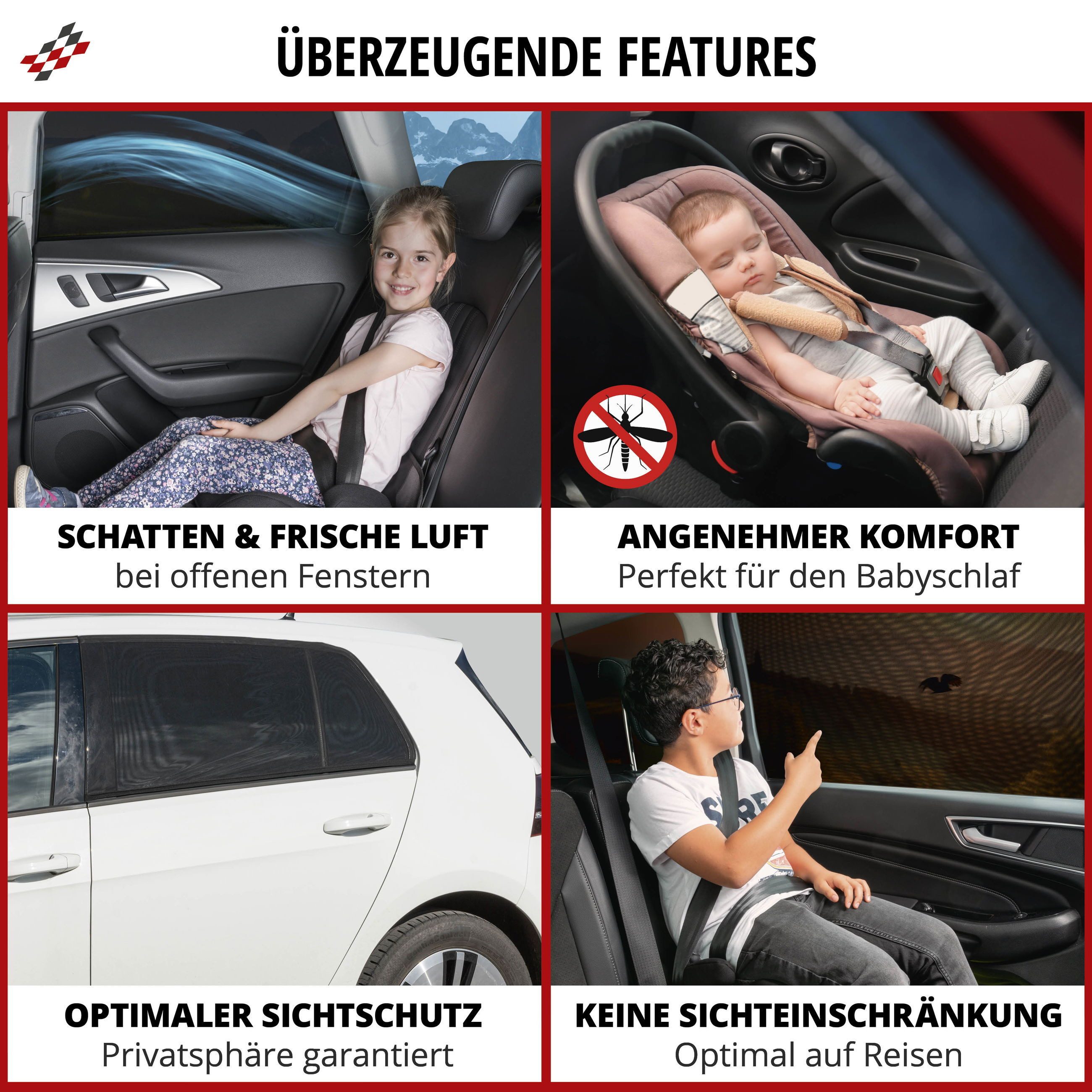 WALSER Autosonnenschutz Sonnenschutz window sock BE, (2-St., 2 Stück)