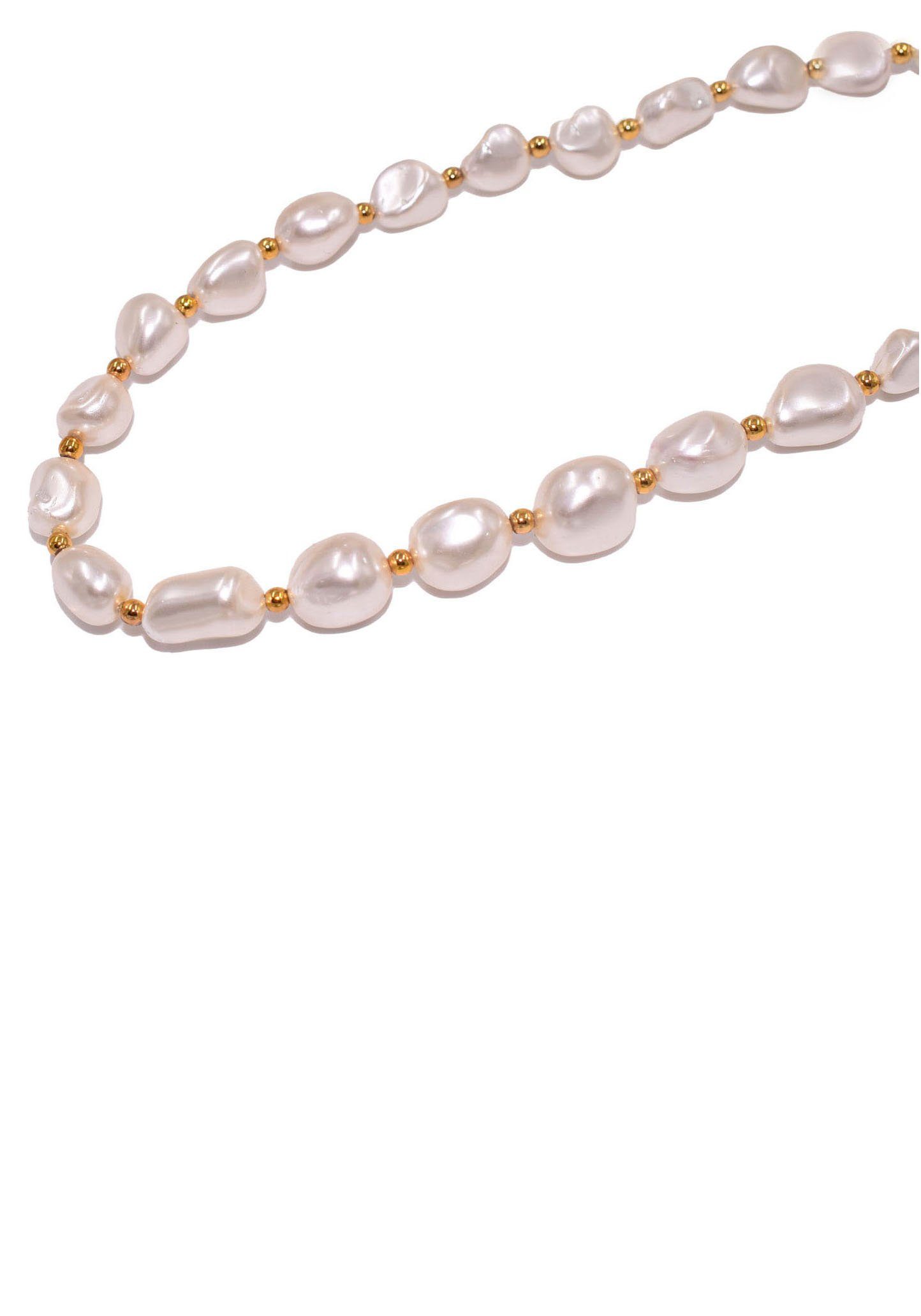 Firetti Collier Schmuck Geschenk Halsschmuck Halskette Edelstein Farbstein, Made in Germany - mit Perlmutt