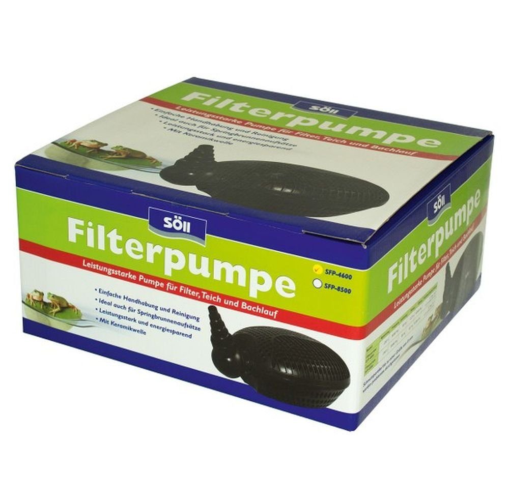Teichpumpe Söll Teichpumpe 4600L/h Bachlaufpumpe Filterpumpe Wasserpumpe SFP-4600