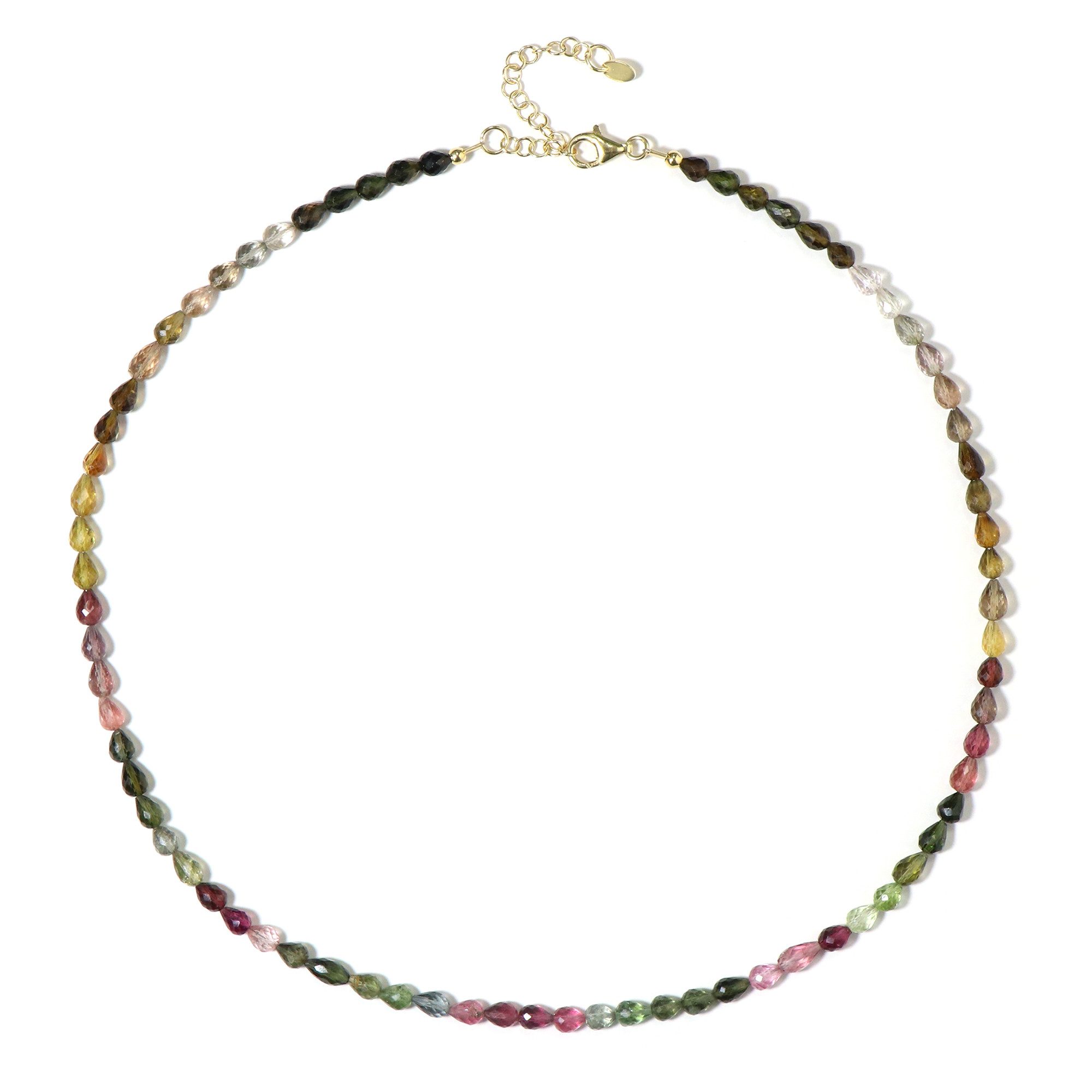 Cavill Silberkette Nigerianischer Turmalin Vergoldetes Silber Collier (1-tlg)