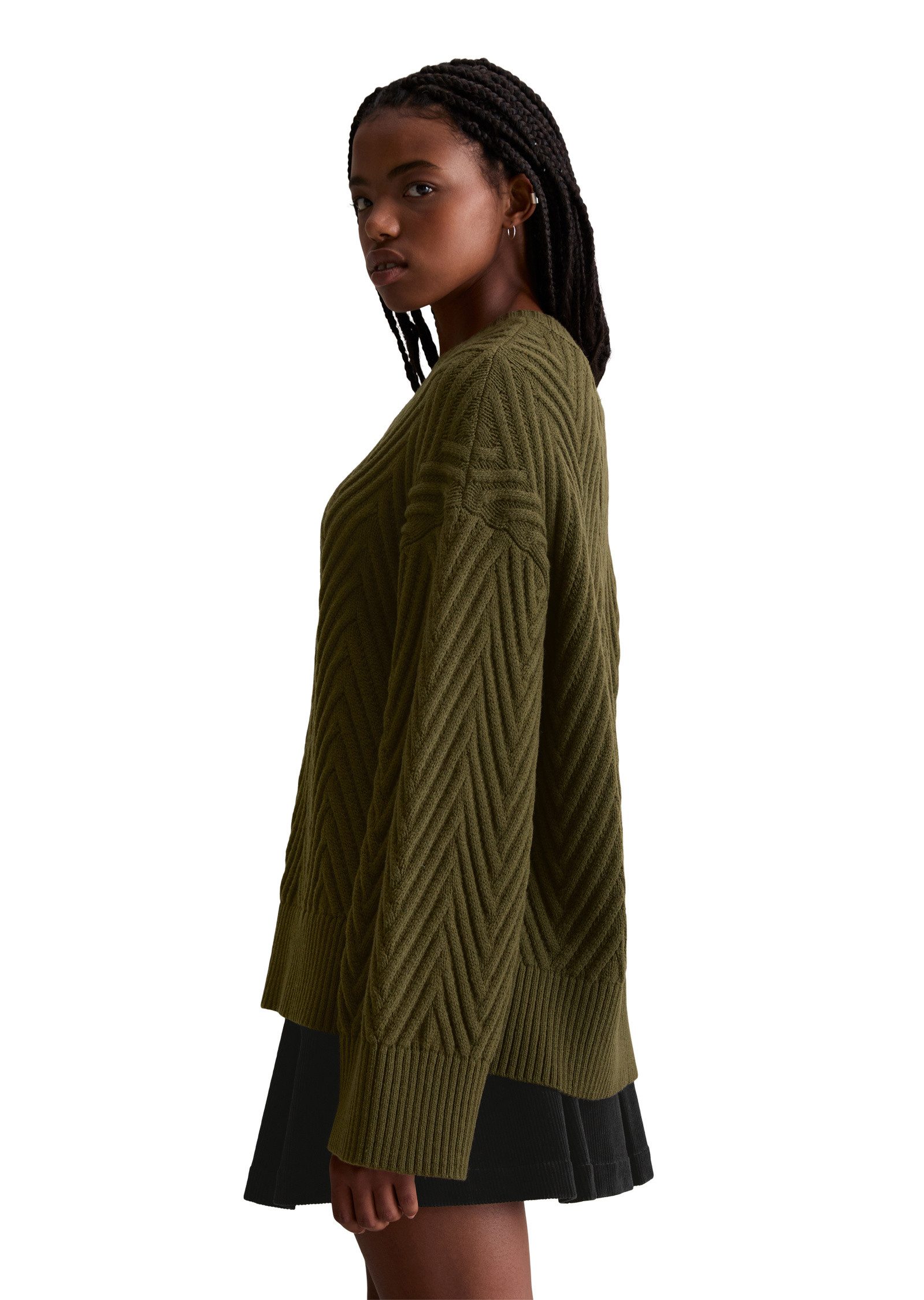 Marc O'Polo DENIM Strickpullover aus weichem Schurwolle-Mix