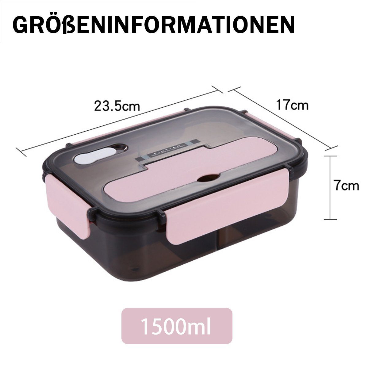 Rosa mit Lunchbox Jormftte Bento Lunchbox Box,für Lagerung Arbeit,Reisen Löffel,Lebensmittel