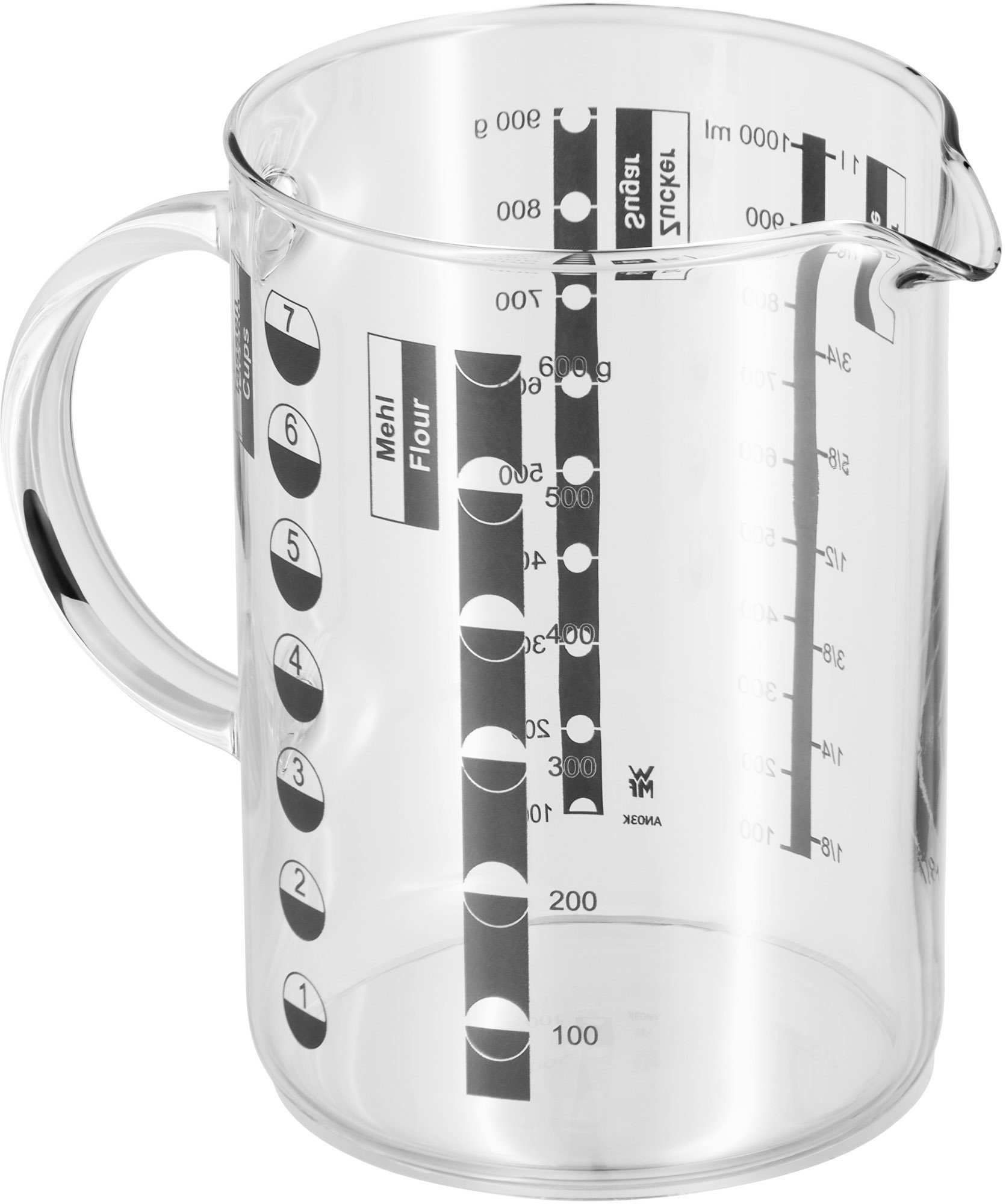 WMF Messbecher Gourmet, Glas, (1-St), Kleinstmengen genau ablesbar