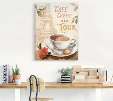 Artland Leinwandbild Kaffee in Europa II, Getränke (1 St), auf Keilrahmen gespannt