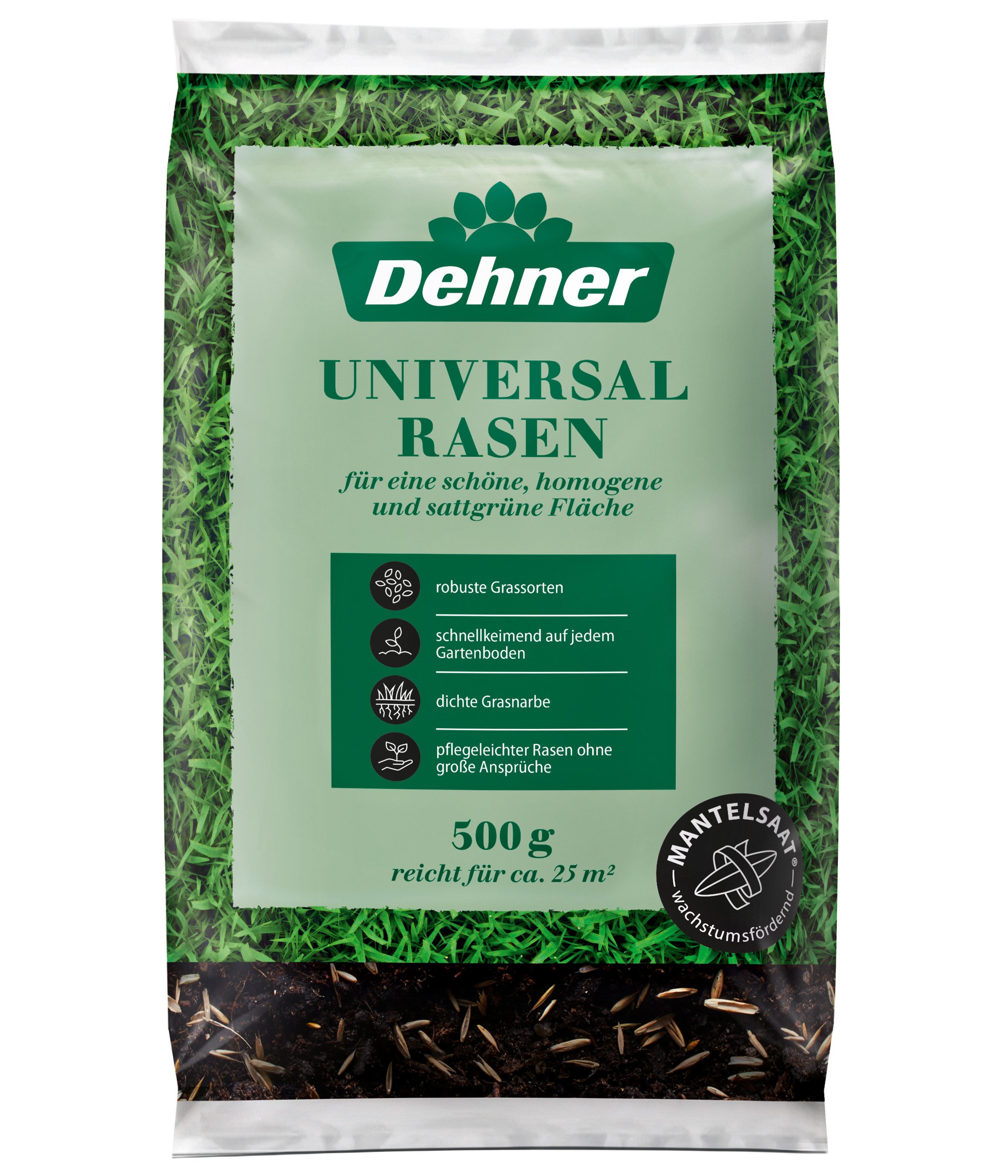 Rasensamen Pflegeleichte Rasensamen, schnell keimend und robust, 500 g
