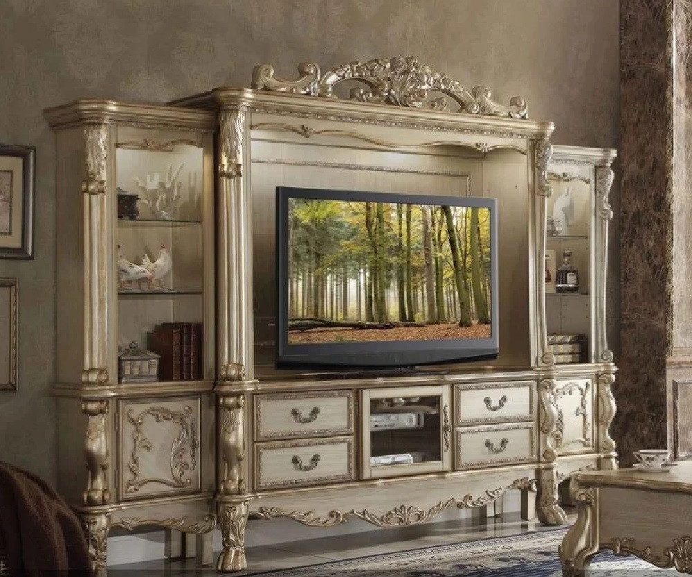 Xlmoebel TV-Wand Edel barocke Wandmöbel klassisch und hochwertig für TV, Hergestellt in Europa