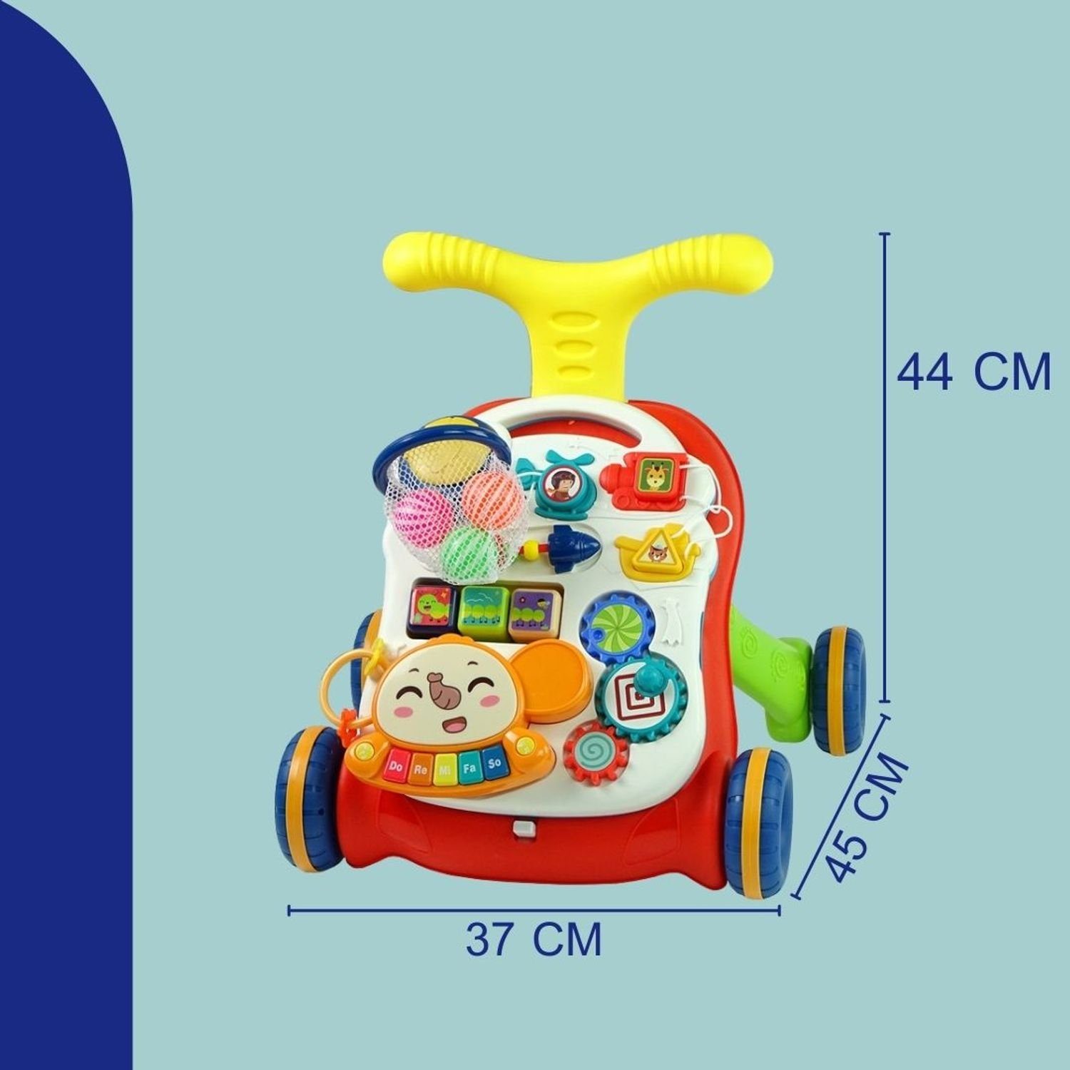 Babys Spieltisch Spielwagen und 9 für Lauf- Rolli Coemo ab und Lauflernwagen, 2in1 Monaten