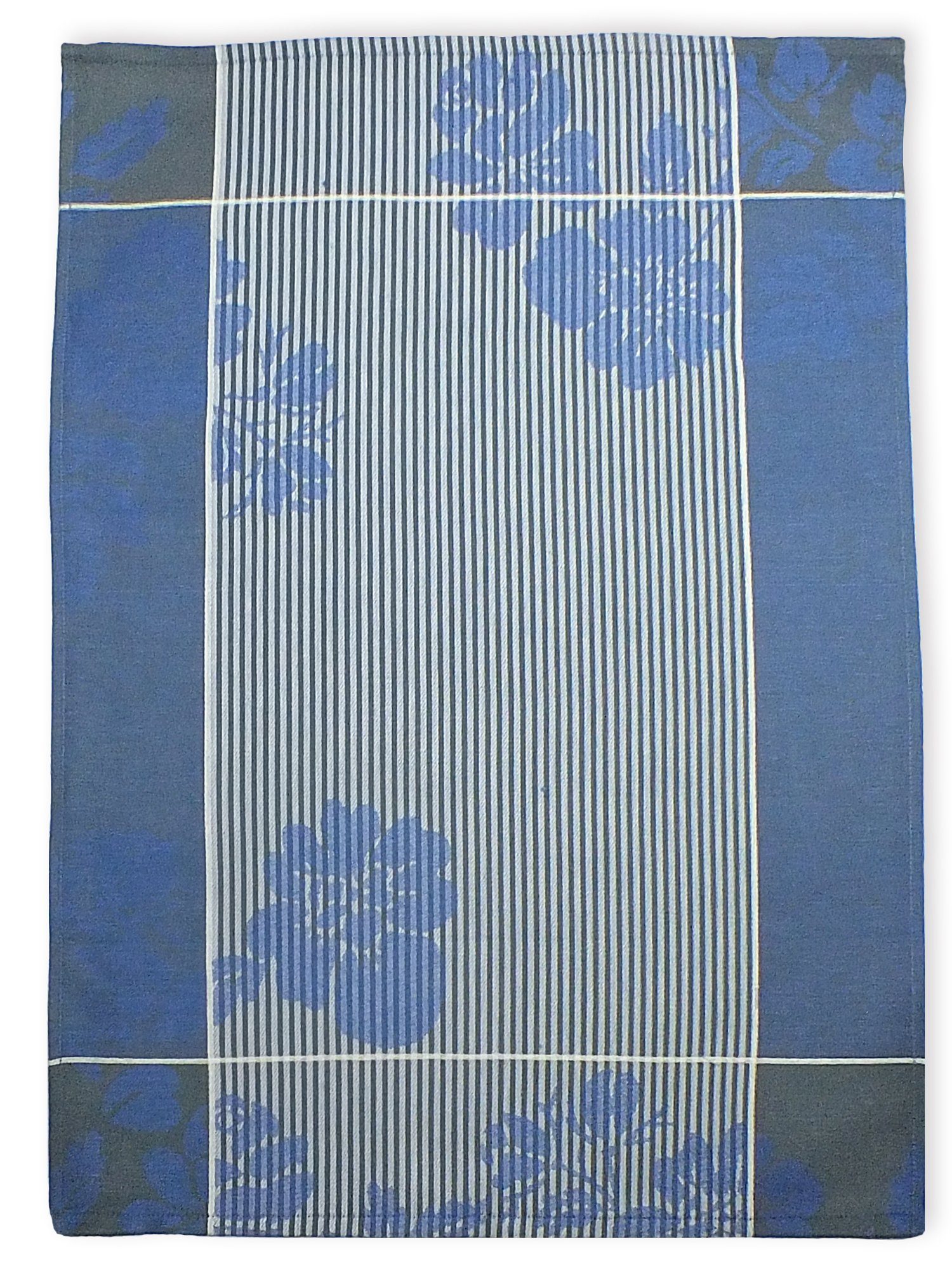 Lasa Home Geschirrtuch Blumen, (Set, 4-tlg), 4er Pack Geschirrtücher (4 Stück), ca. 50 x 70 cm, Baumwolle Blau