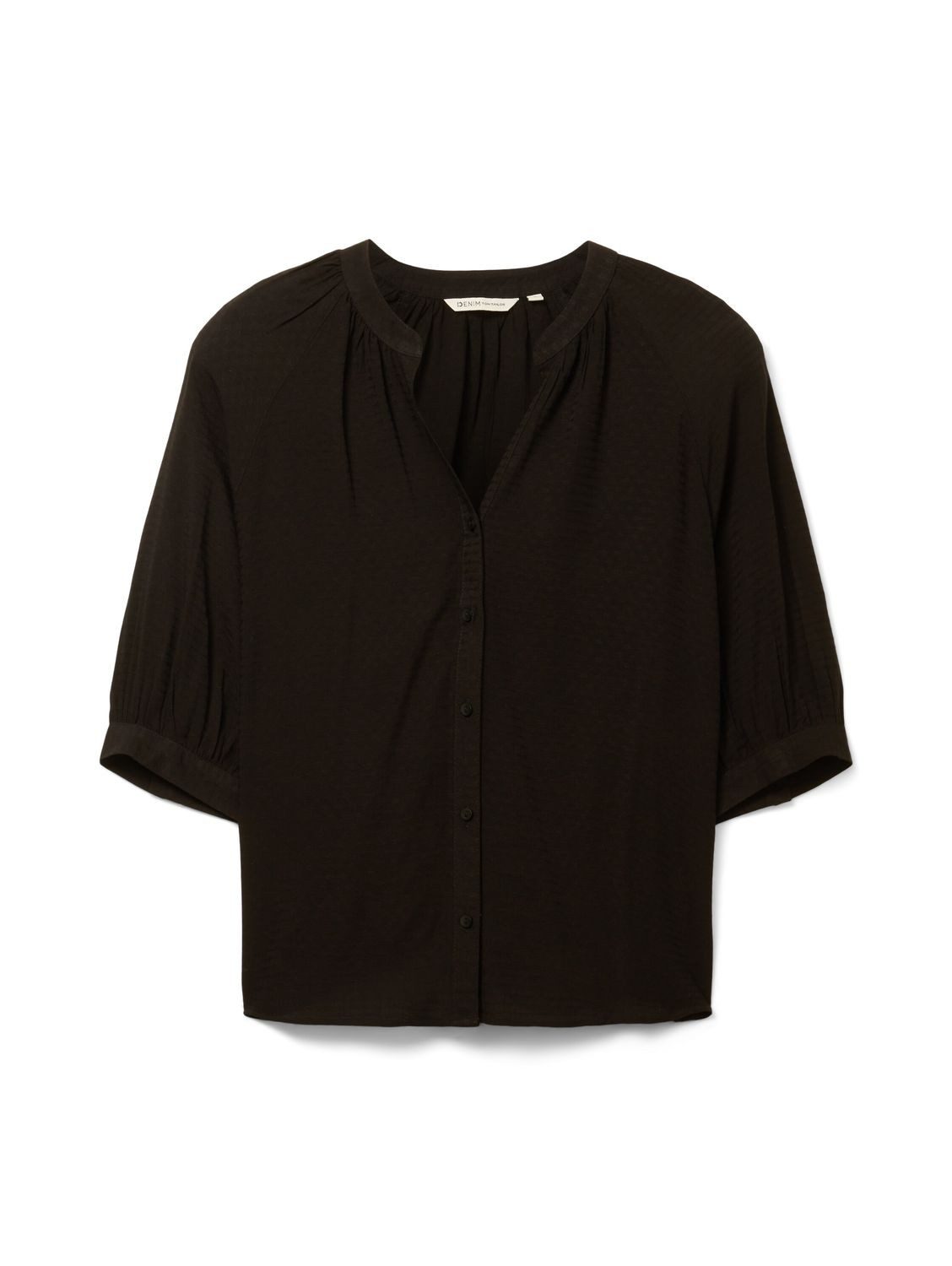 TOM TAILOR Denim Blusenshirt STRUCTURED (1-tlg) aus Viskose