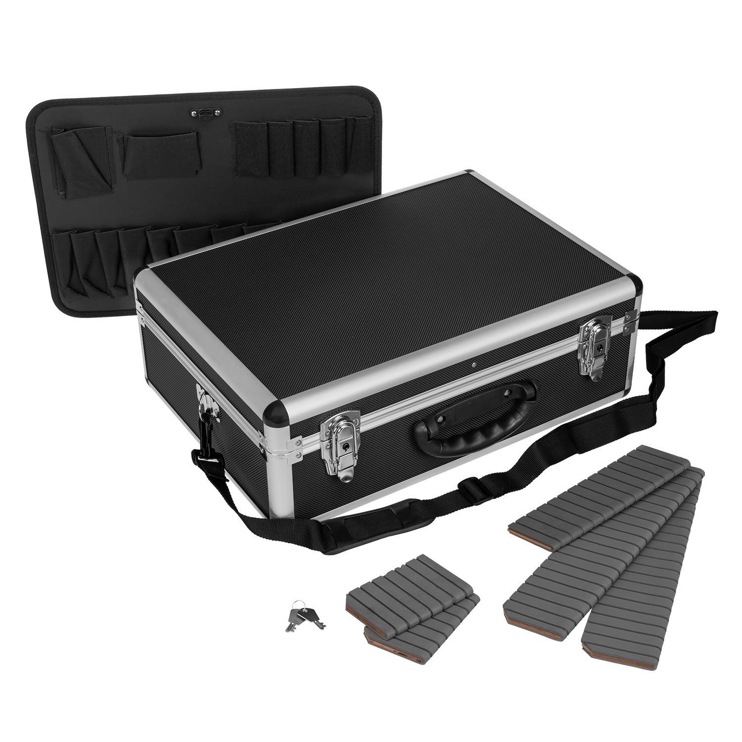 anndora Ящики для инструментов Aluminiumrahmen Инструментkasten (schwarz), variable Fächerunterteilung - herausnehmbare Kleinteilablage