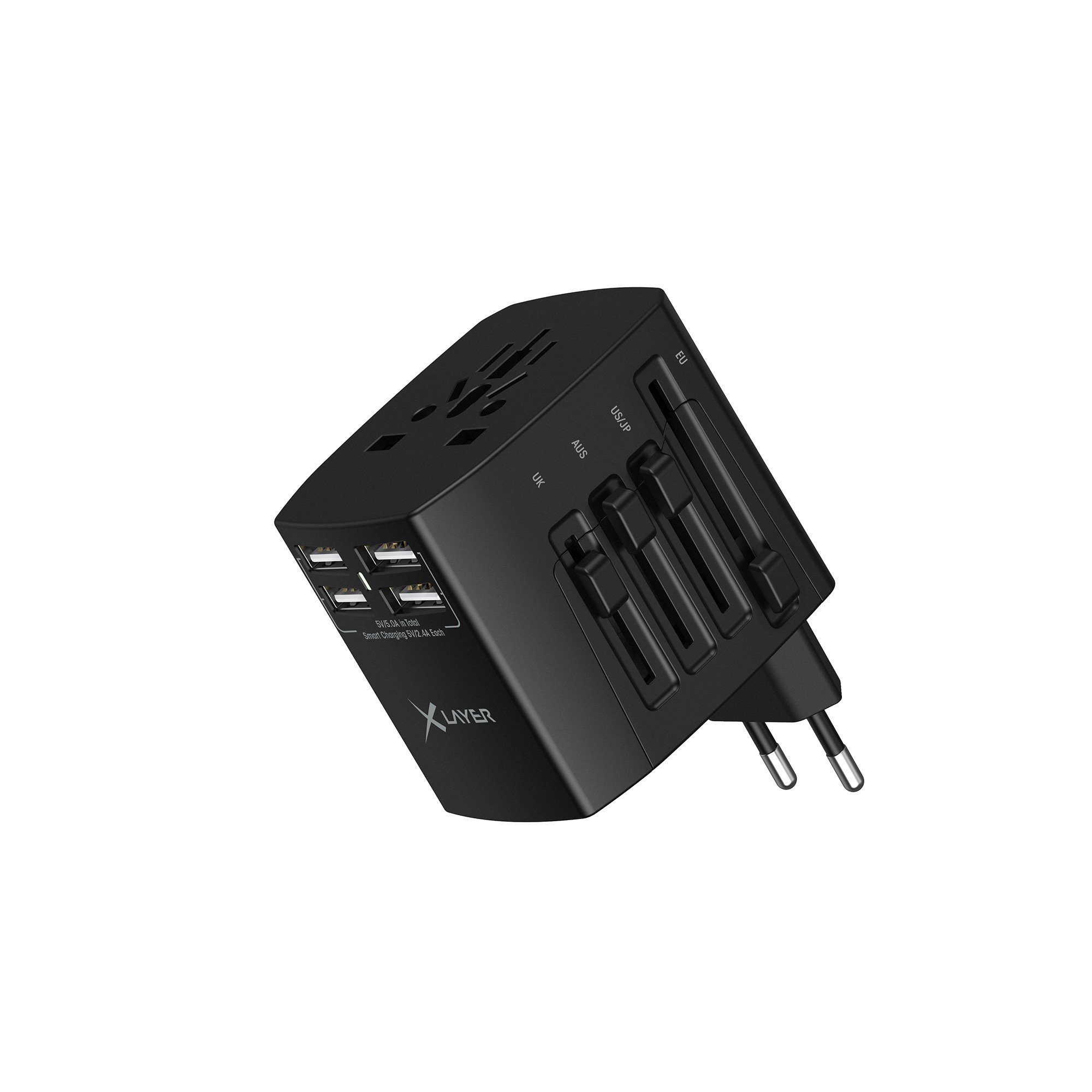 XLAYER Internationaler Reiseadapter Reisestecker universal für 220 Länder Smartphone-Ladegerät