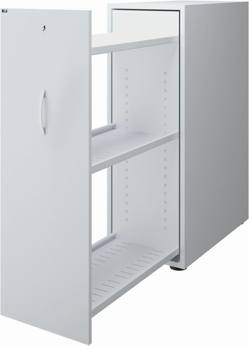 Bisley Light Container Tower Eco rechtsseitig öffnend 3 Böden HxBxT 121x42x80cm verkehrsweiß