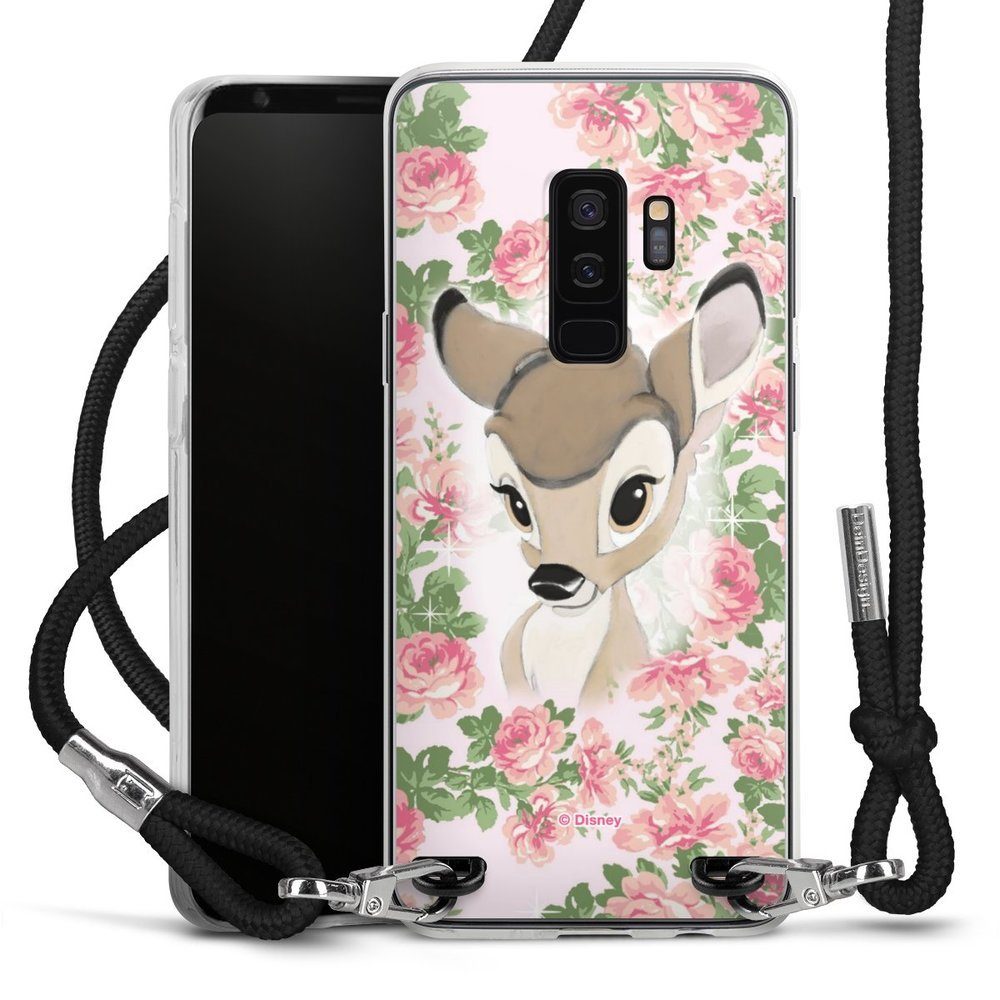 DeinDesign Handyhülle »Bambi Disney Offizielles Lizenzprodukt Bambi Flower  Child«, Samsung Galaxy S9 Plus Handykette Hülle mit Band Case zum Umhängen