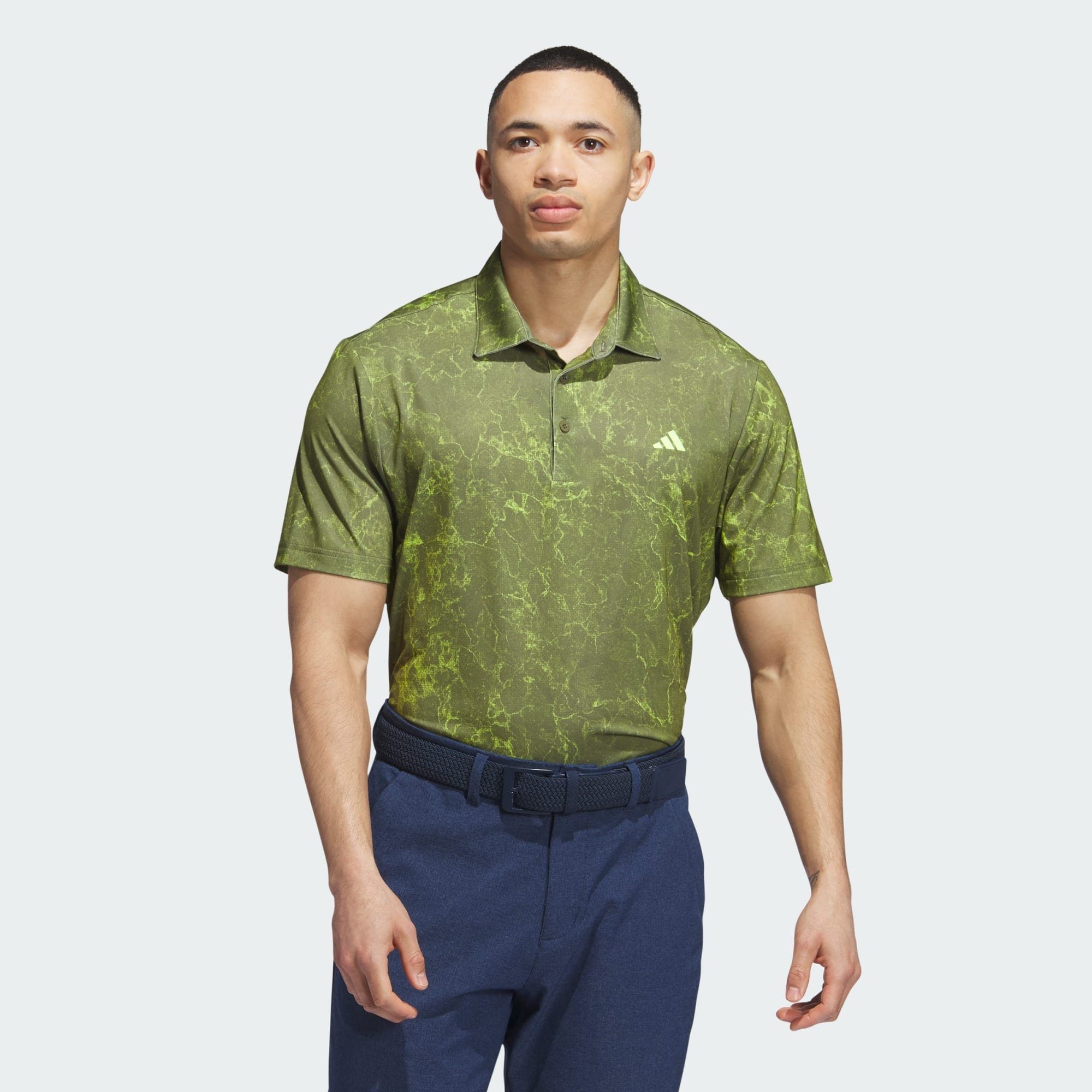 ULTIMATE365 Performance Funktionsshirt PRINT Olive adidas POLOSHIRT Strata