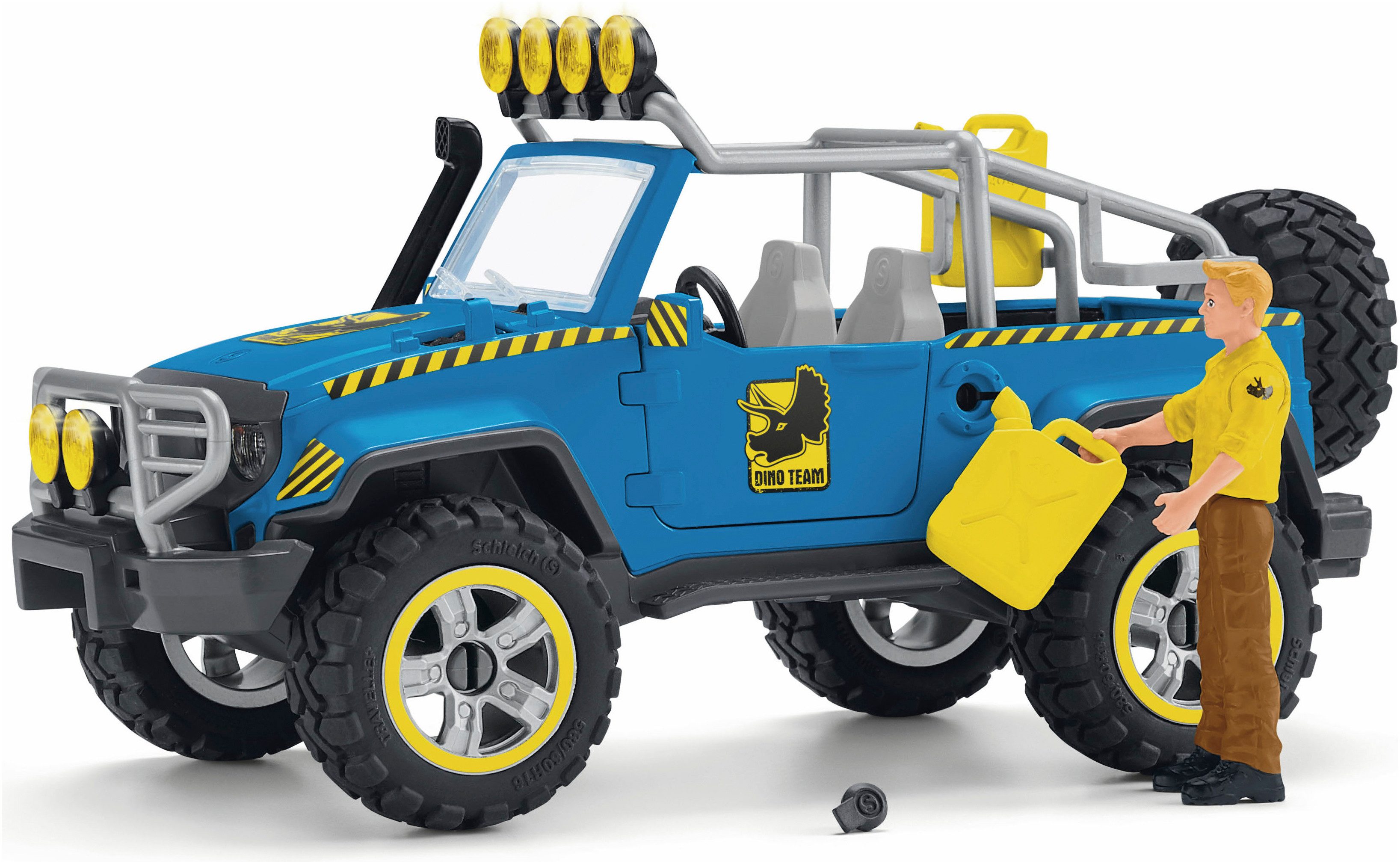 Schleich® Spielfigur DINOSAURS, Geländewagen mit Dino-Außenposten (41464)