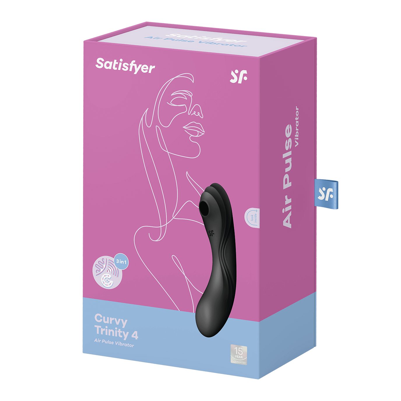 Satisfyer Klitoris-Stimulator Satisfyer 3 17cm Druckwellenvibrator, "Curvy 4", Trinity Motoren