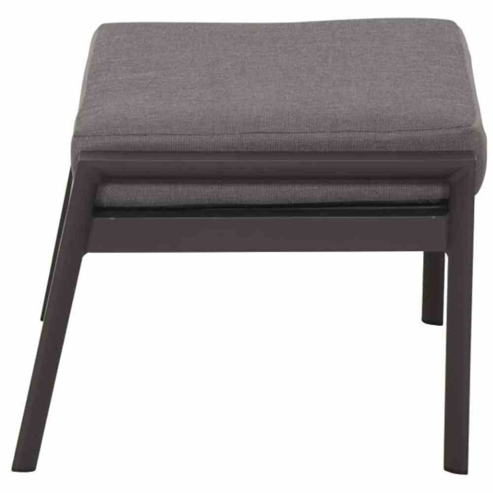 GAUTZSCH Gartenlounge-Hocker in matt anthrazit, schwarz-silber, jeans-grau