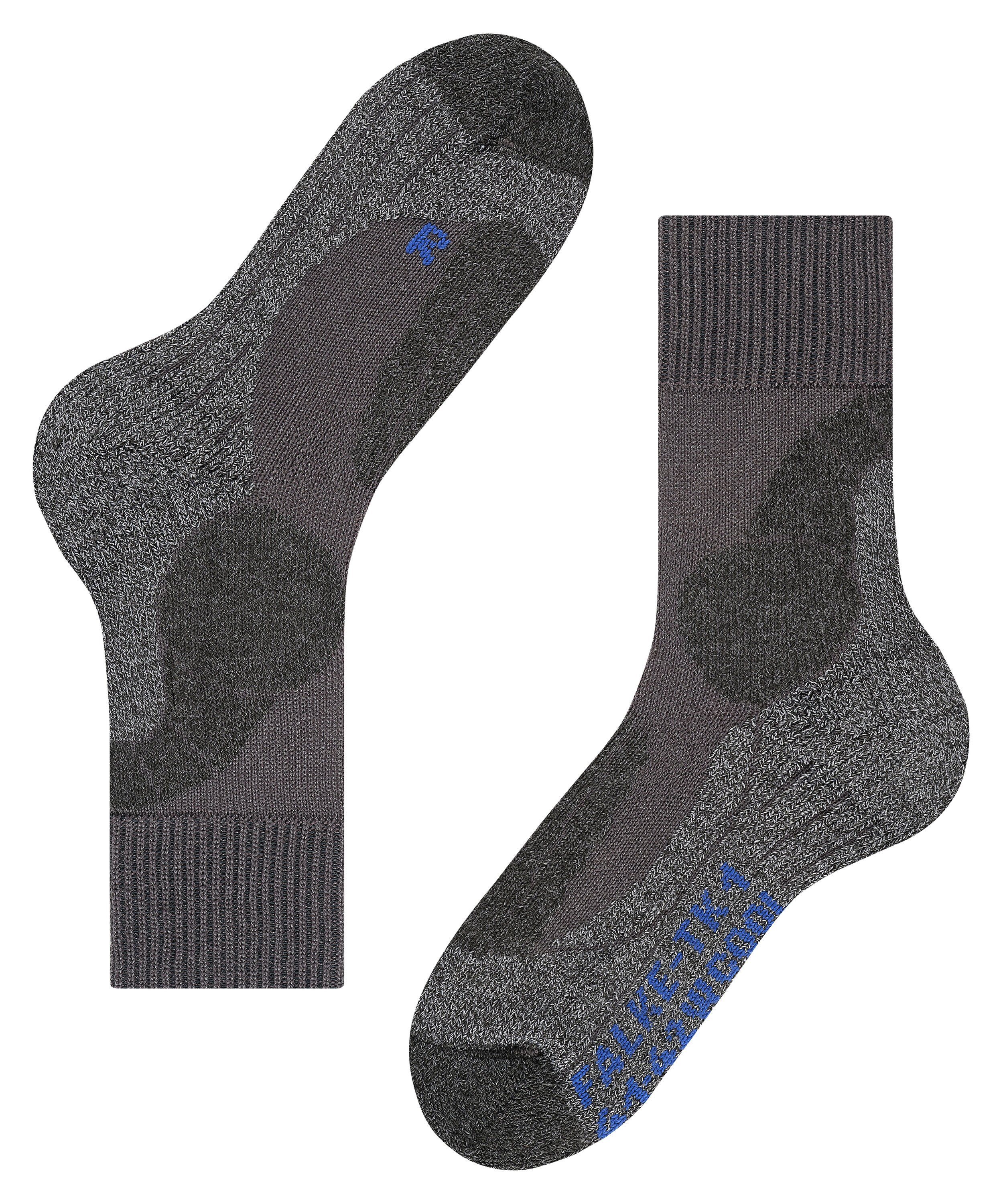 bergiges Schutz (3180) Cool Hoher (1-Paar) TK1 Gelände für FALKE Adventure Wandersocken asphalt mel.