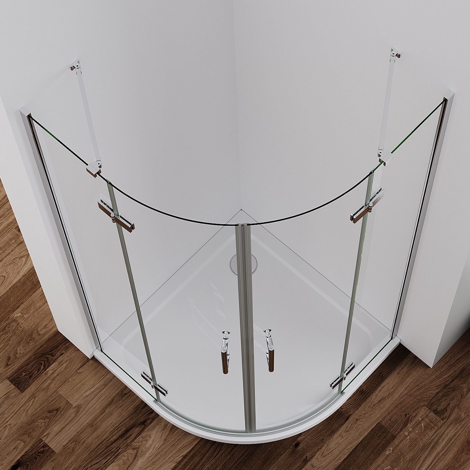 IMPTS Runddusche Duschkabine Viertelkreis Runddusche Duschabtrennung Halbru günstig online kaufen