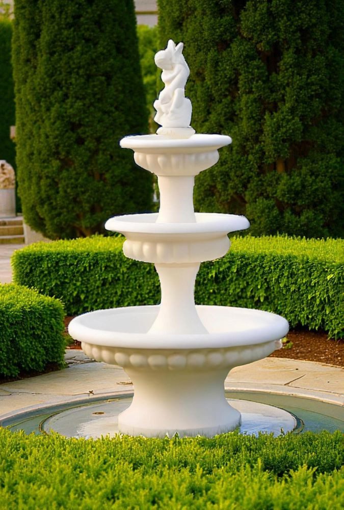 Xlmoebel Gartenbrunnen Elegante Skulptur mit Wasserfontäne für stilvolle Gartenakzente, (Artikel PETRA RAGAZZI), Hergestellt in Europa