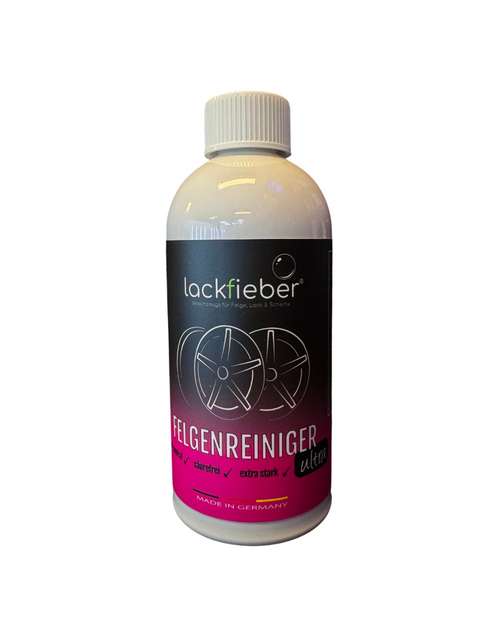 lackfieber Felgenreiniger ULTRA für Auto, Motorrad & Wohnmobil Felgenreiniger Felgenreiniger (1x 500 ml Sprühflasche für die effiziente Reinigung, glänzende Felgen, ohne Schrubben)