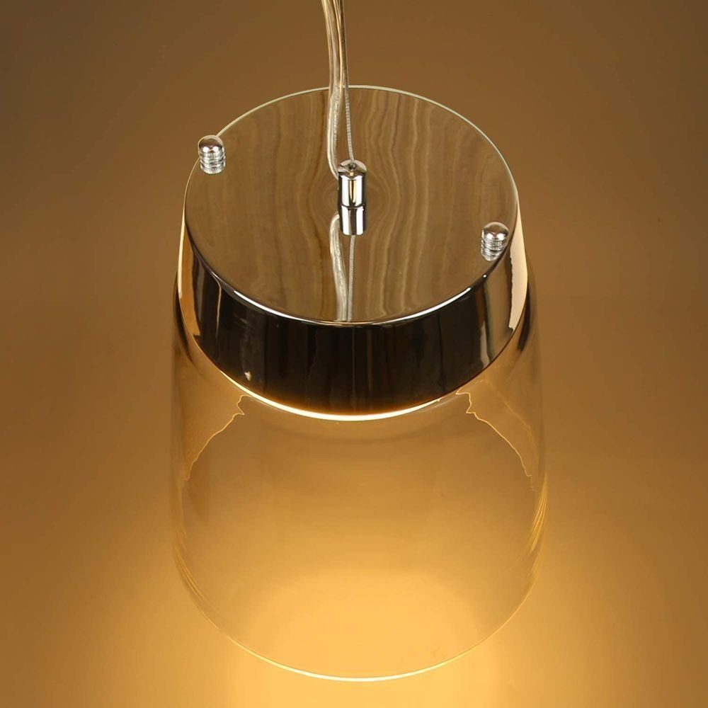 Glas ZMH Esstisch modern Pendelleuchte LED Kafe LED integriert Hängelampe Küche, fest Kronleuchter