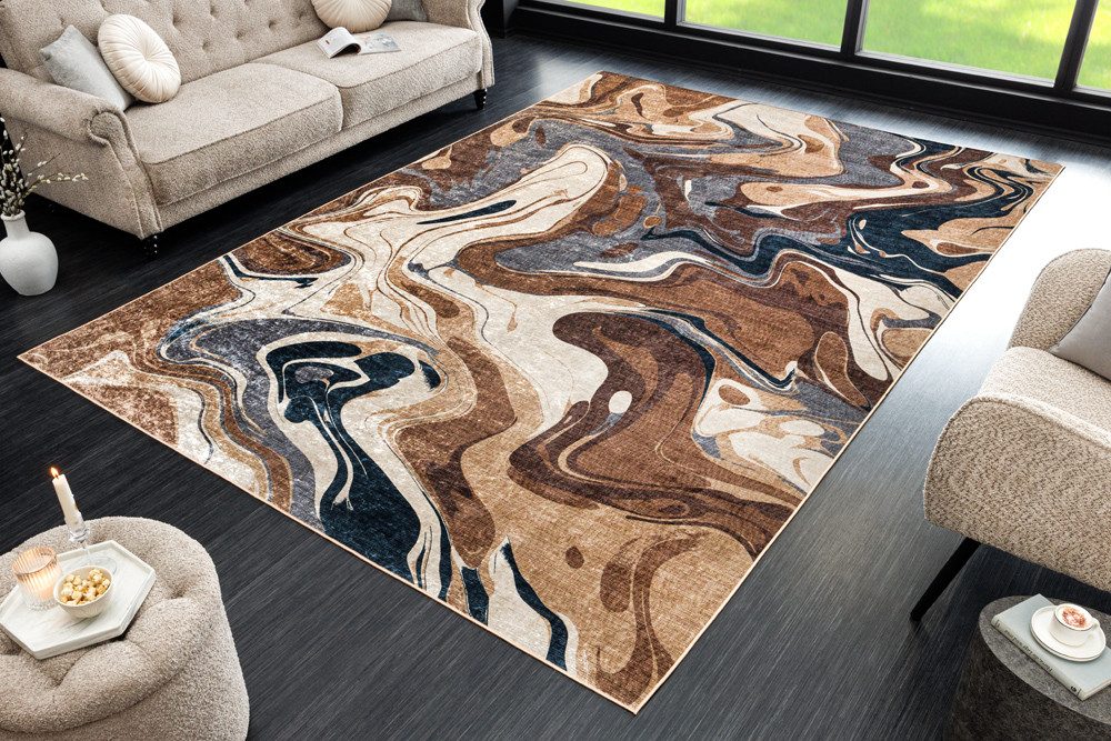 riess-ambiente Designteppich EARTH 230x160cm braun beige · Kurzflor-Teppich günstig online kaufen