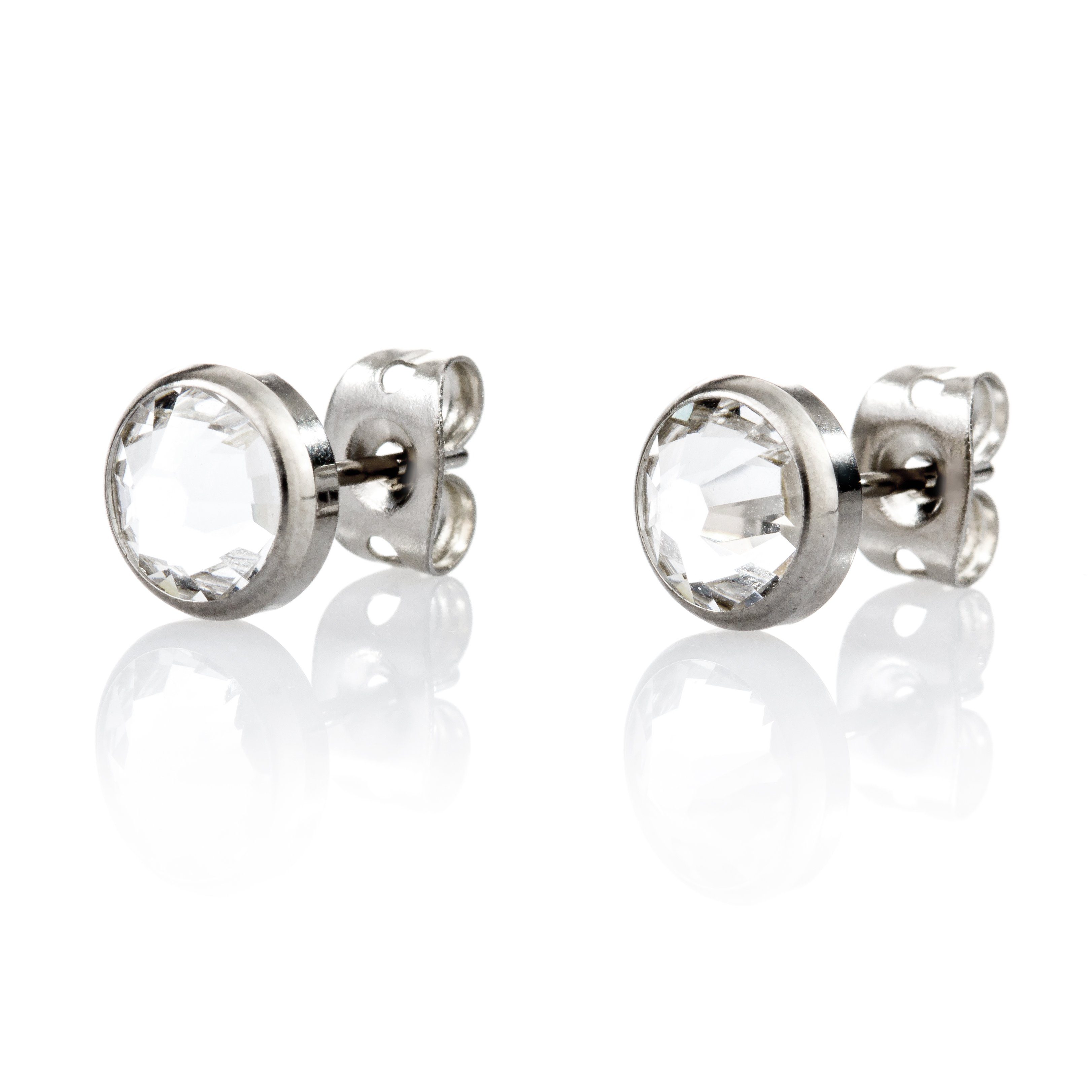 Karisma Schmuck Paar Ohrstecker Unisex Titan G23 Ohrring mit Kristallen Ele günstig online kaufen
