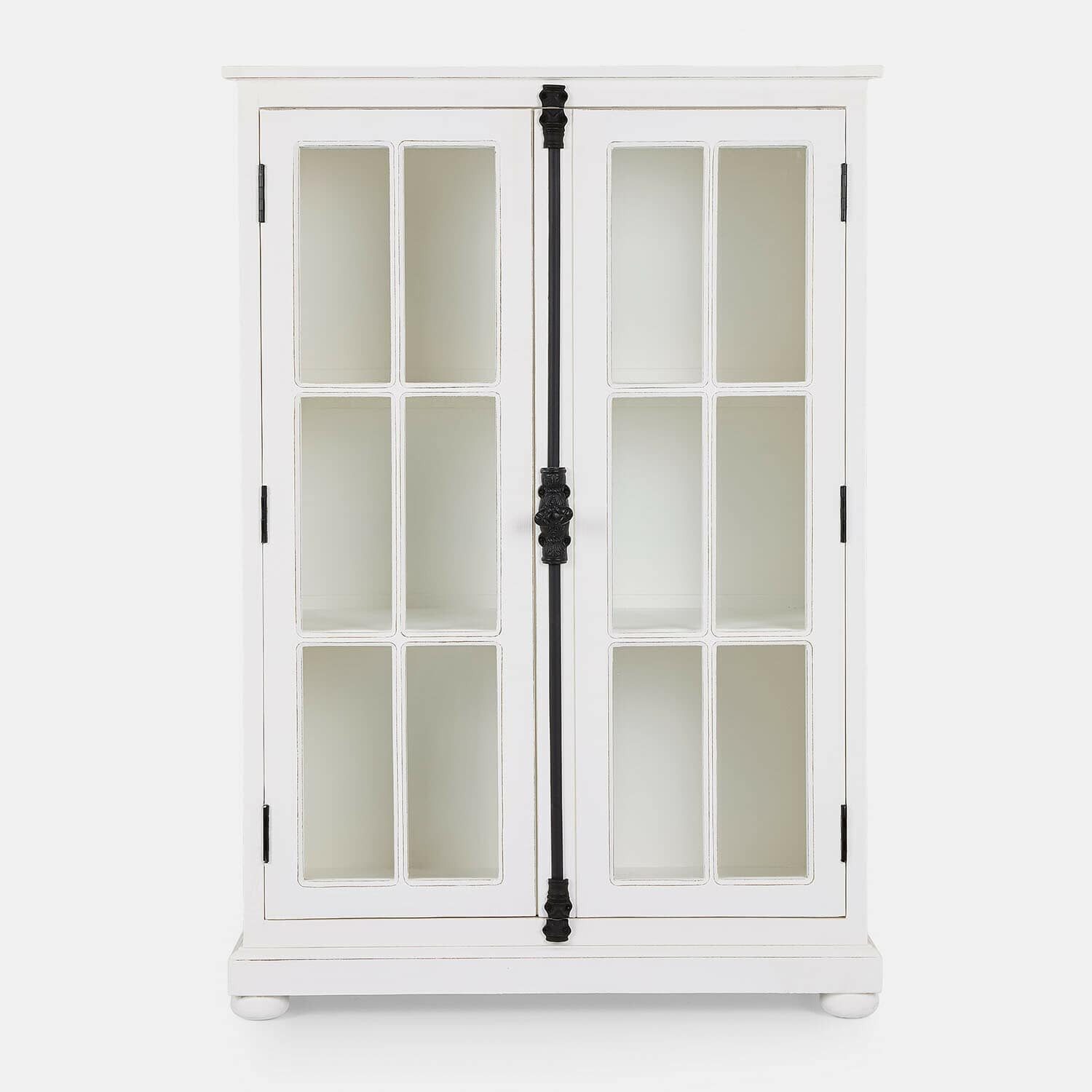 Mirabeau Vitrine Schrank Salivonne antikweiß