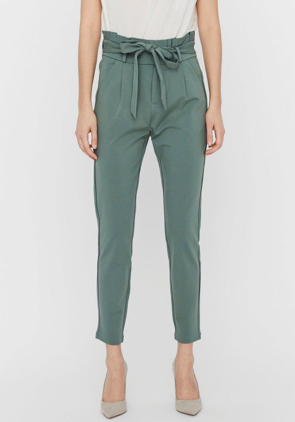 Vero Moda Jogger Pants VMEVA PAPERBAG laurel wreath