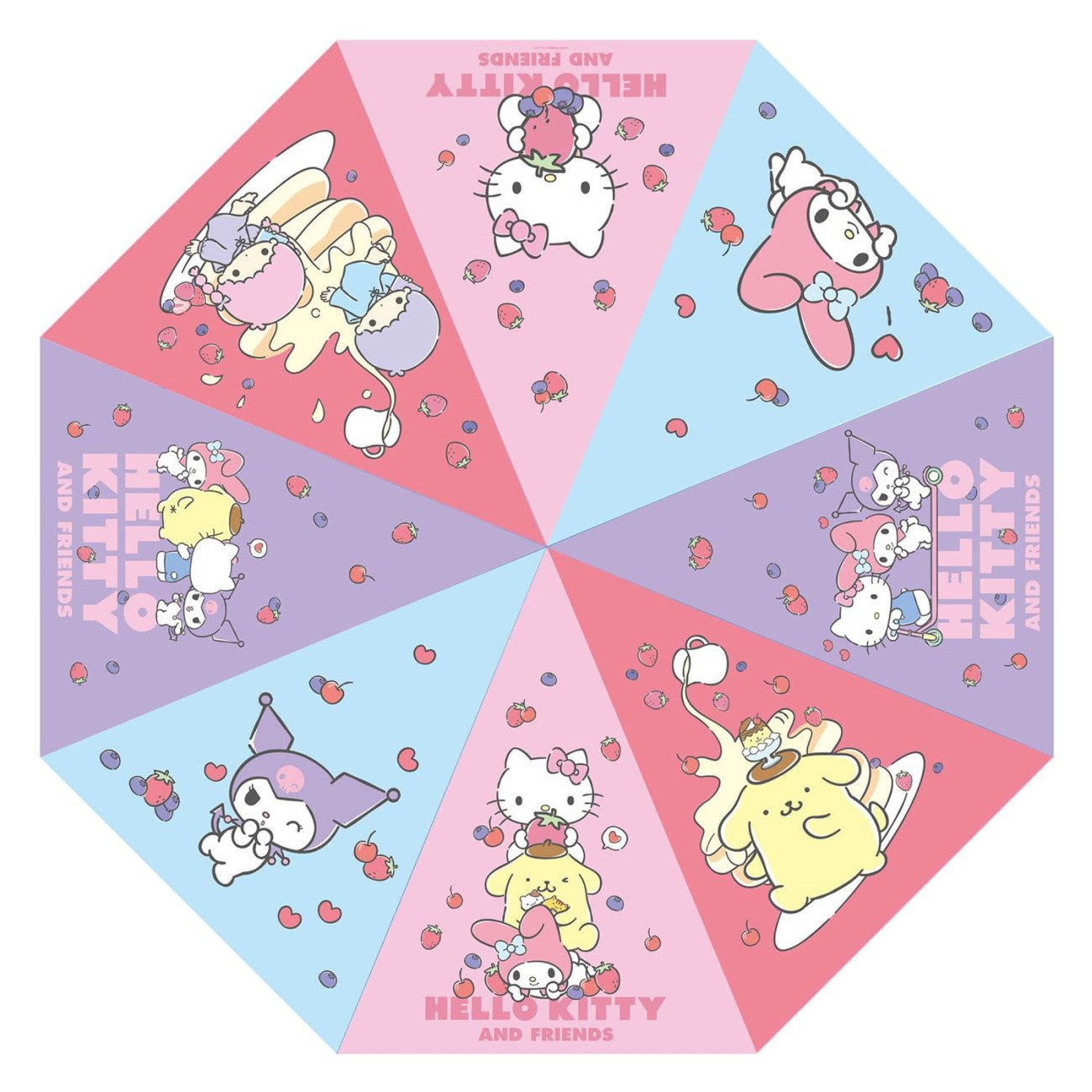 Sakami Merchandise Stockregenschirm Sanrio Regenschirm Hello Kitty & Friends