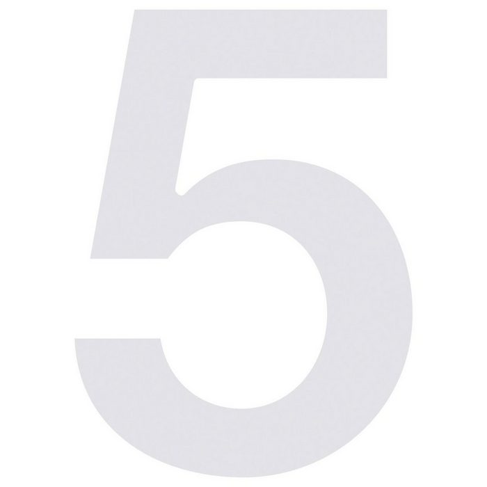 Bravios Briefkasten Hausnummer ''5'' Weiß