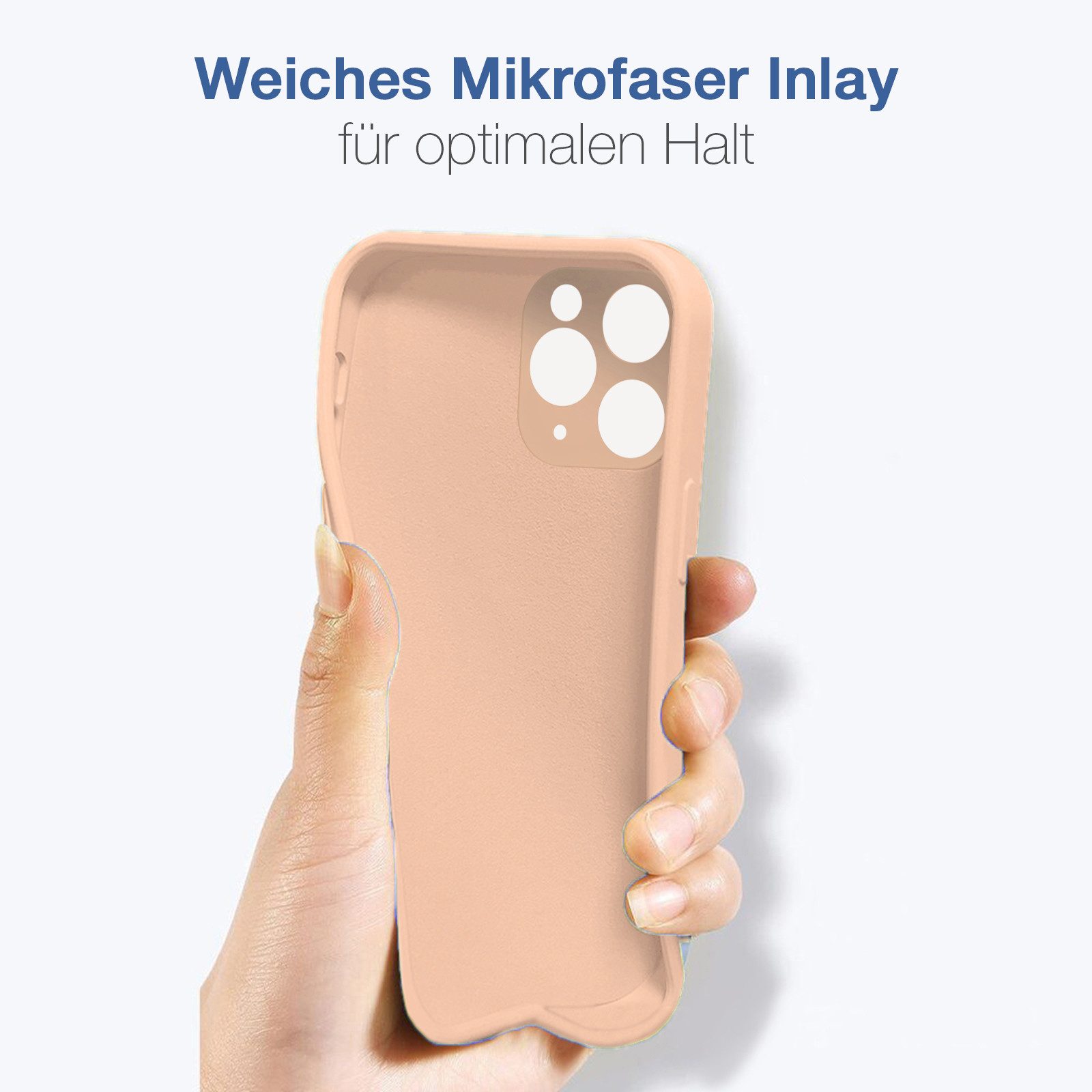 Tec-Expert Handyhülle SoftGrip Cover Hülle für Apple iPhone 11 Pro, Handy Case Bumper integrierter Kameraschutz flexibel